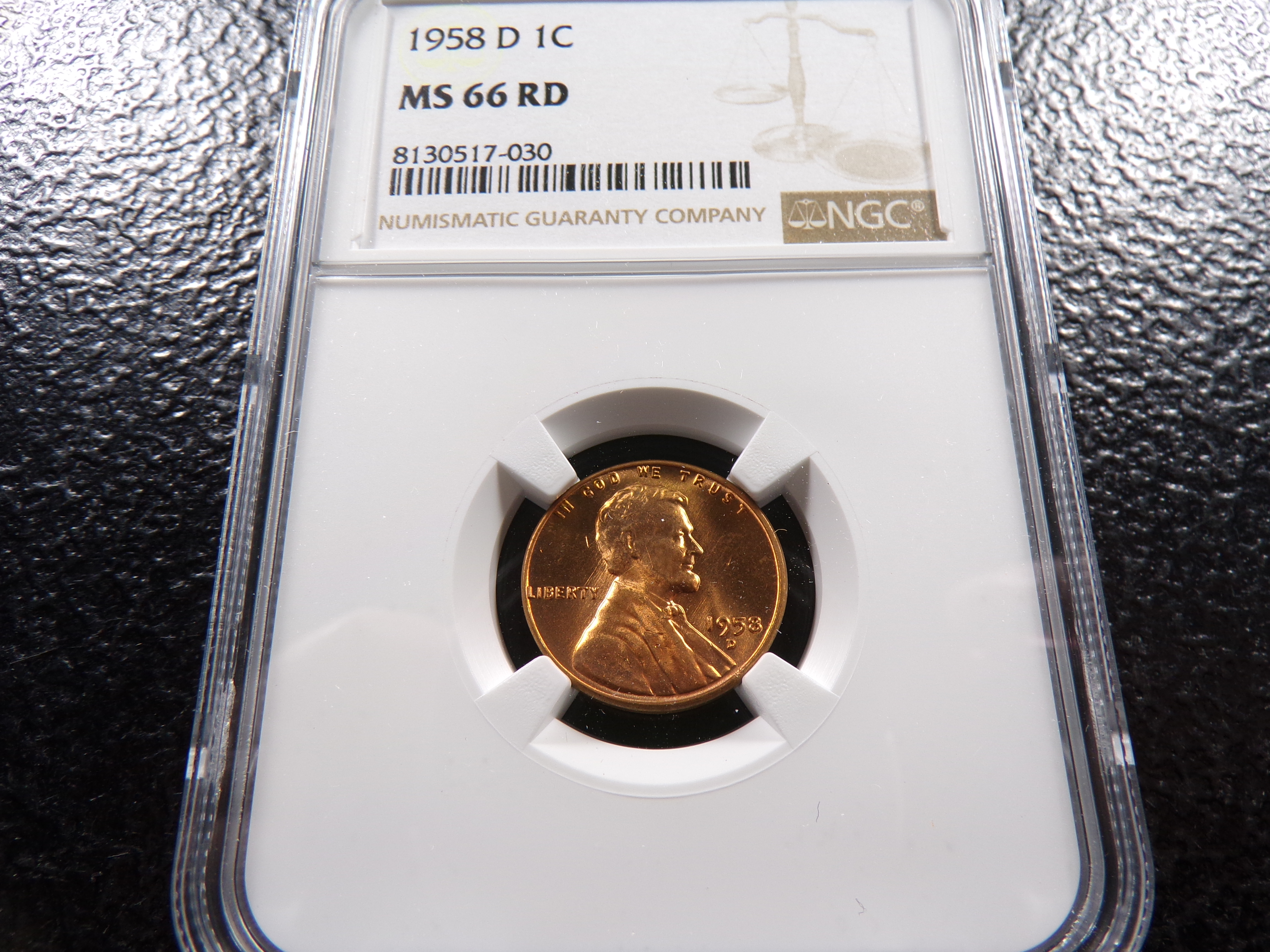 1958-D NGC MS66RD LINCOLN WHEAT CENT