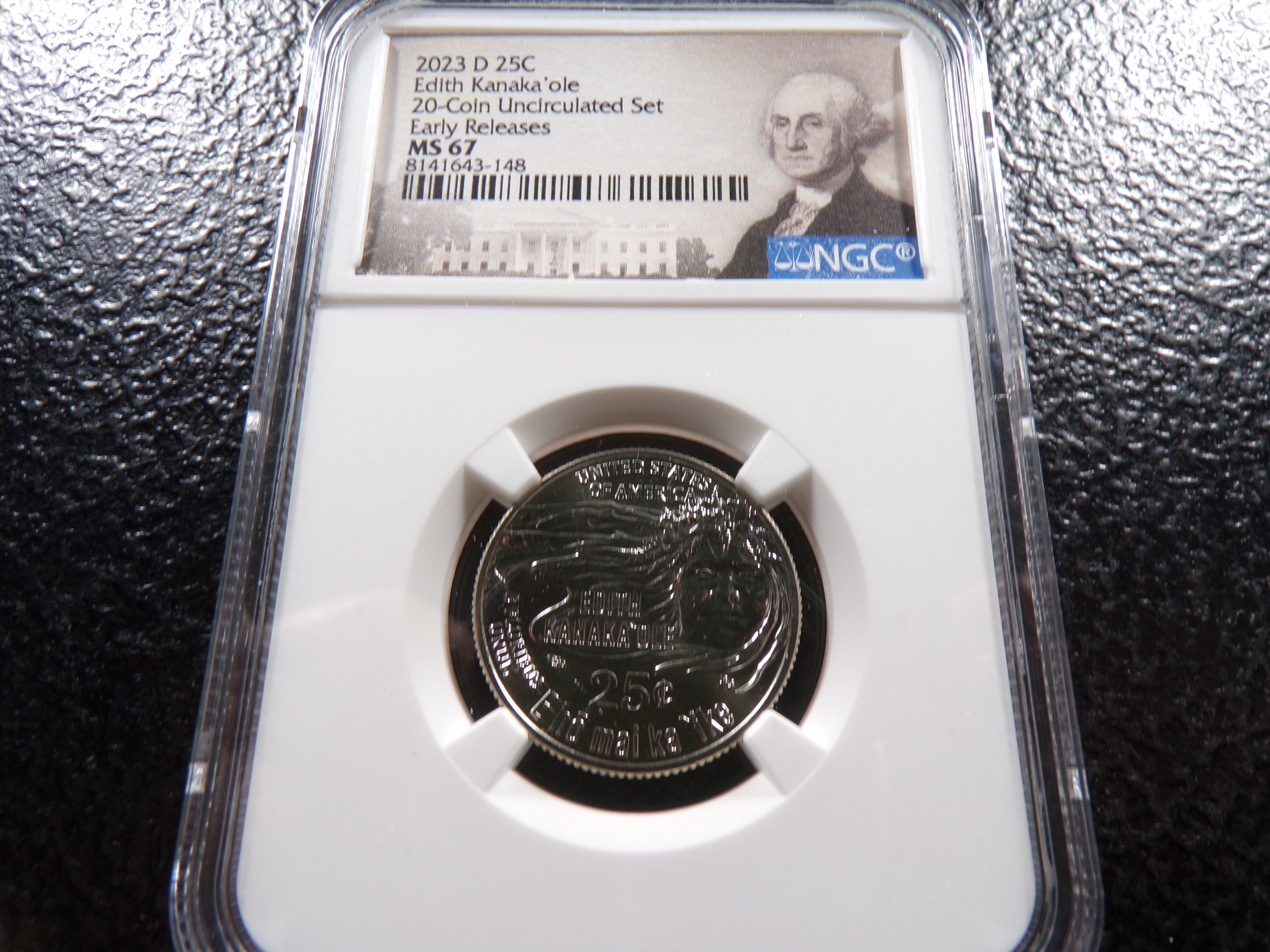 2023-D NGC MS67 EDITH KANAKA'OLE QUARTER