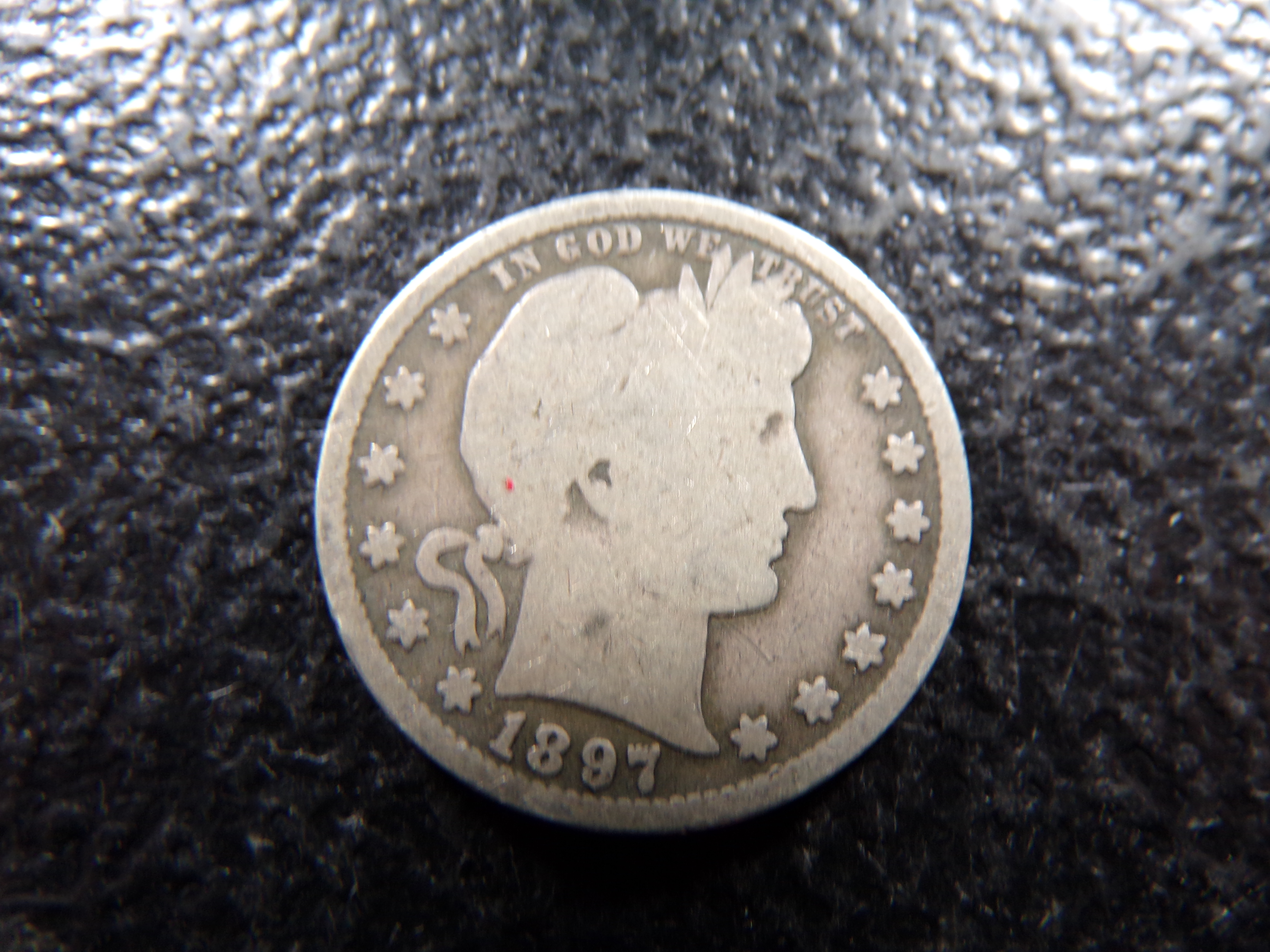 1897-S KEY DATE BARBER SILVER QUARTER