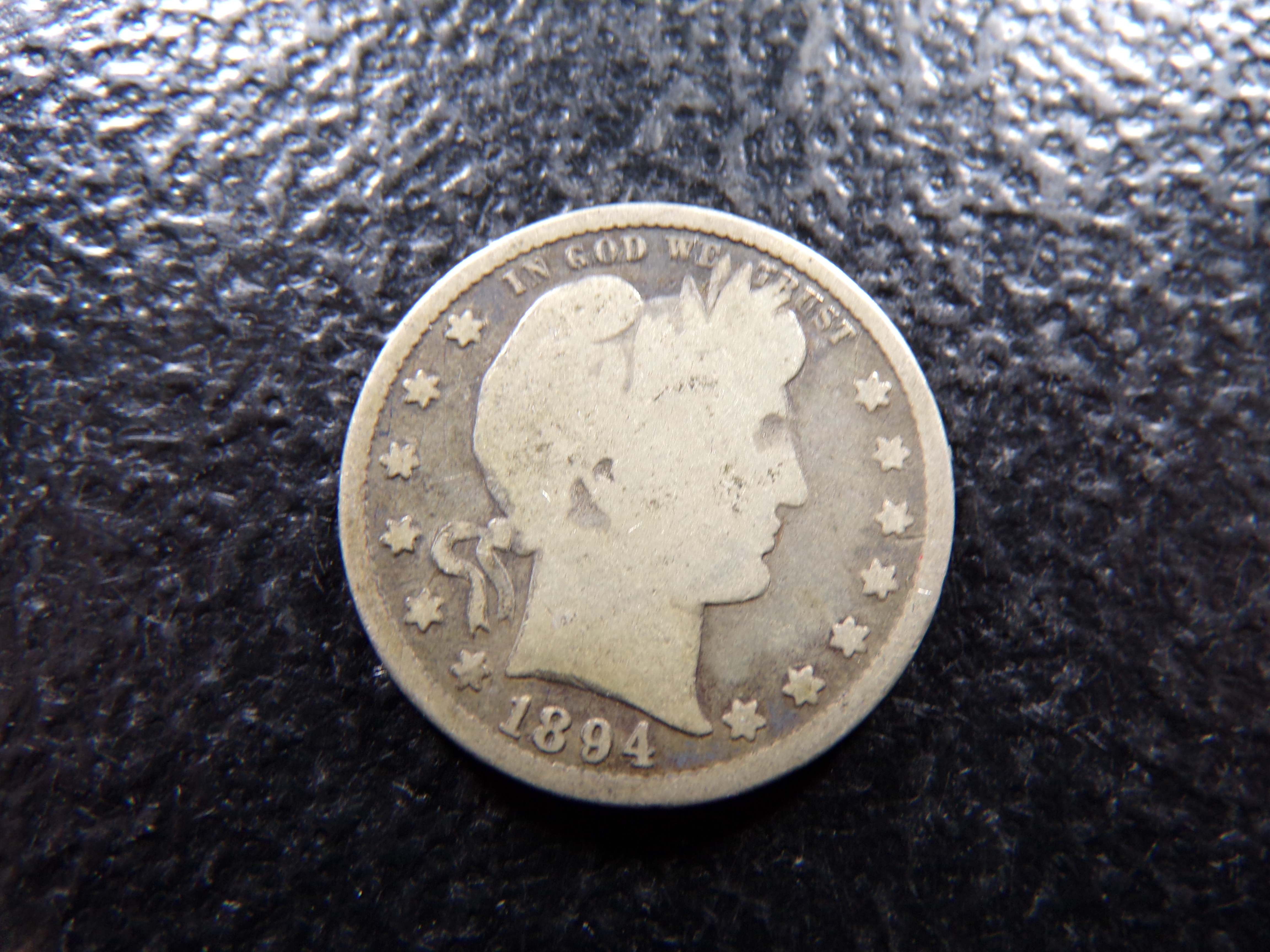 1894-S BARBER SILVER QUARTER