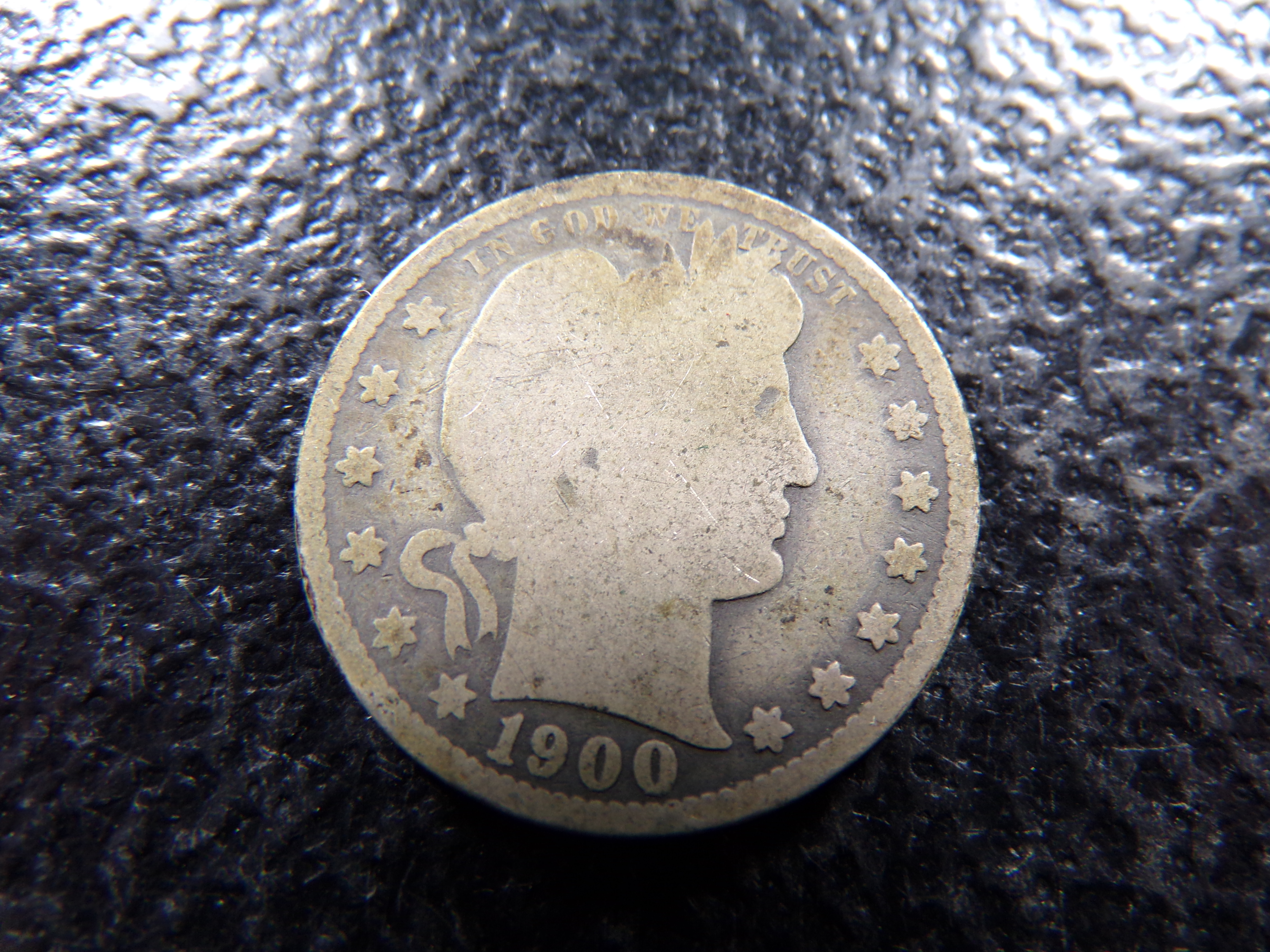 1900-O BARBER SILVER QUARTER