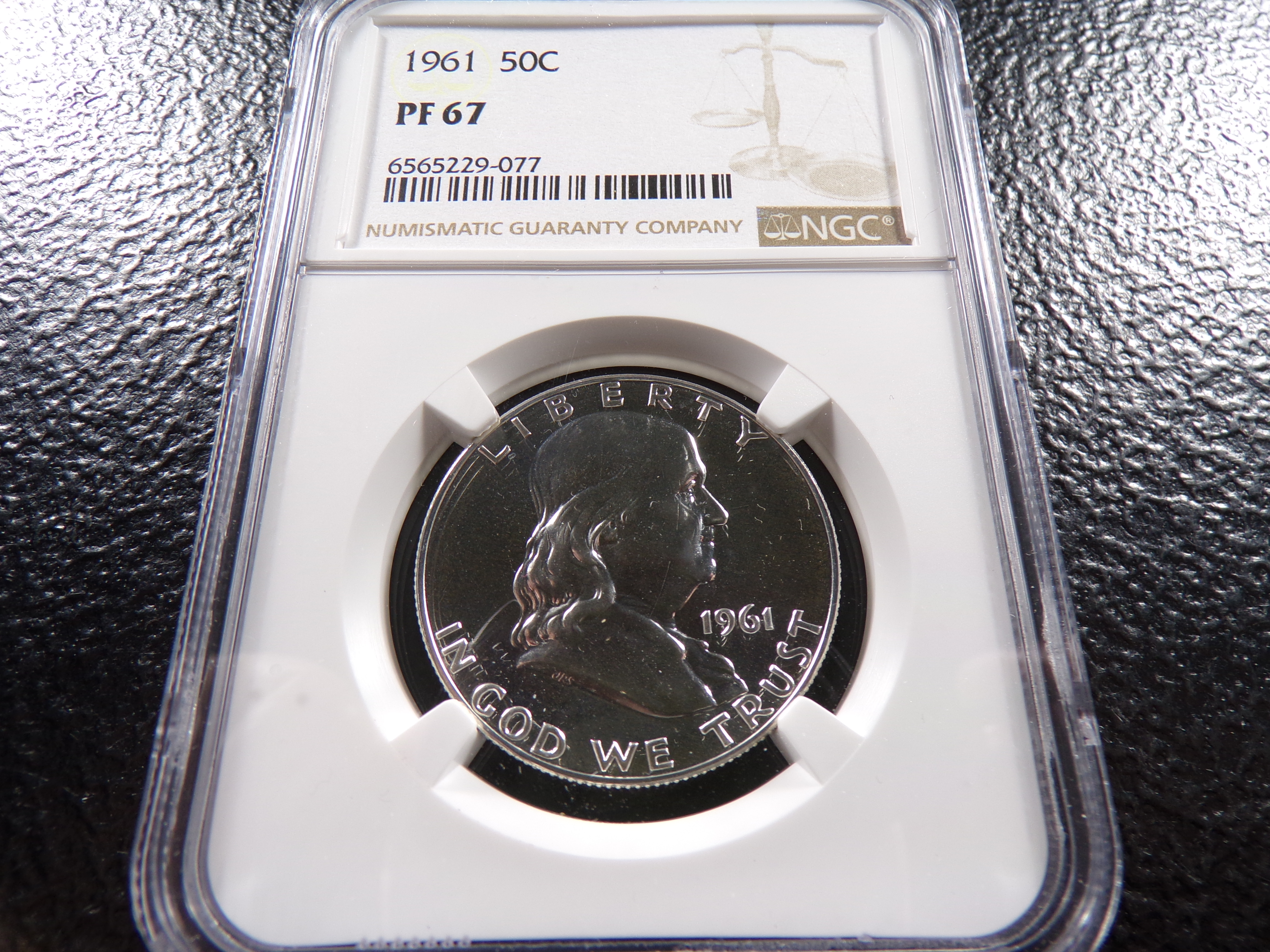 1961 NGC PF67 FRANKLIN SILVER PROOF HALF DOLLAR