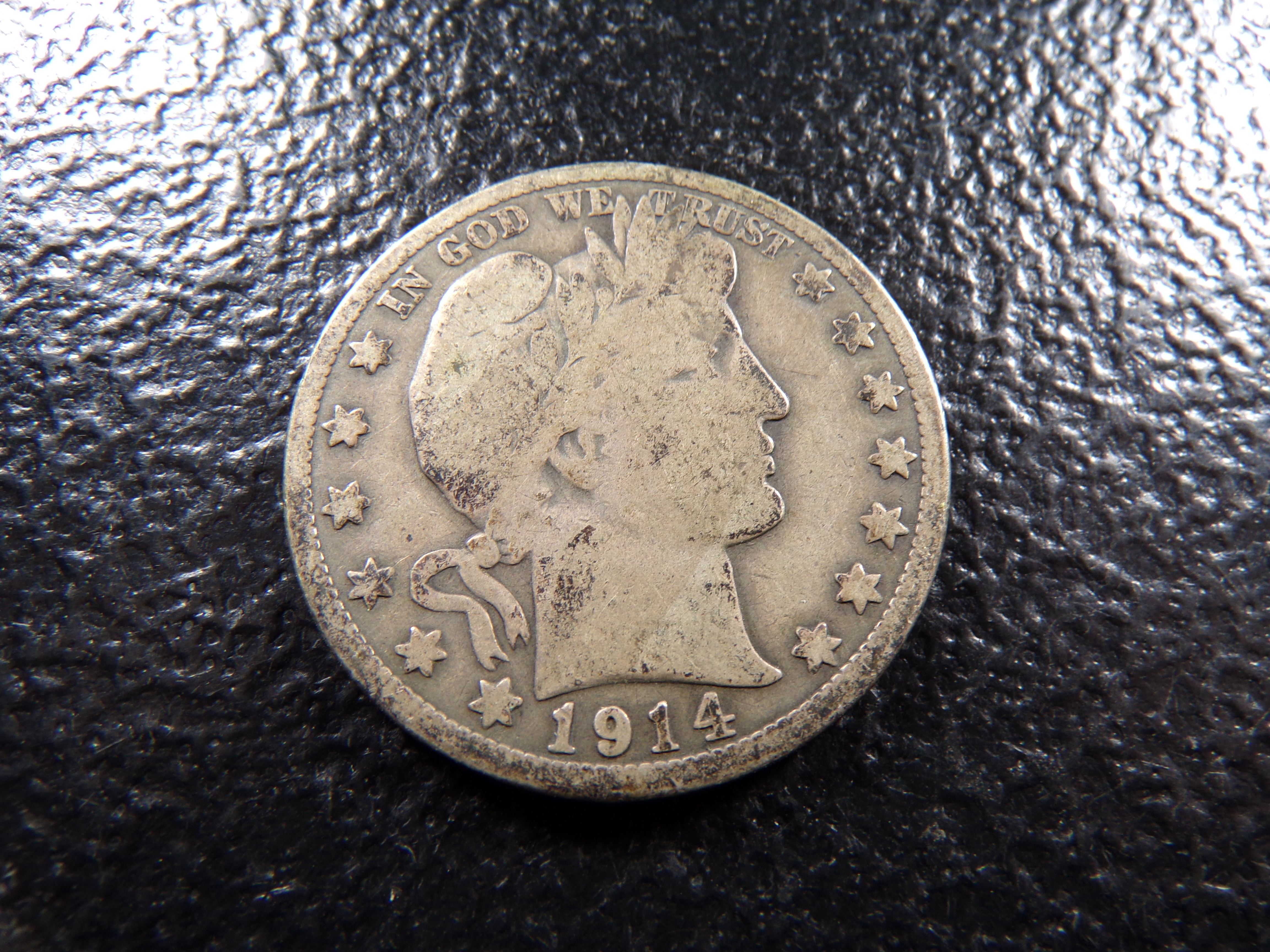 1914 KEY DATE BARBER SILVER HALF DOLLAR