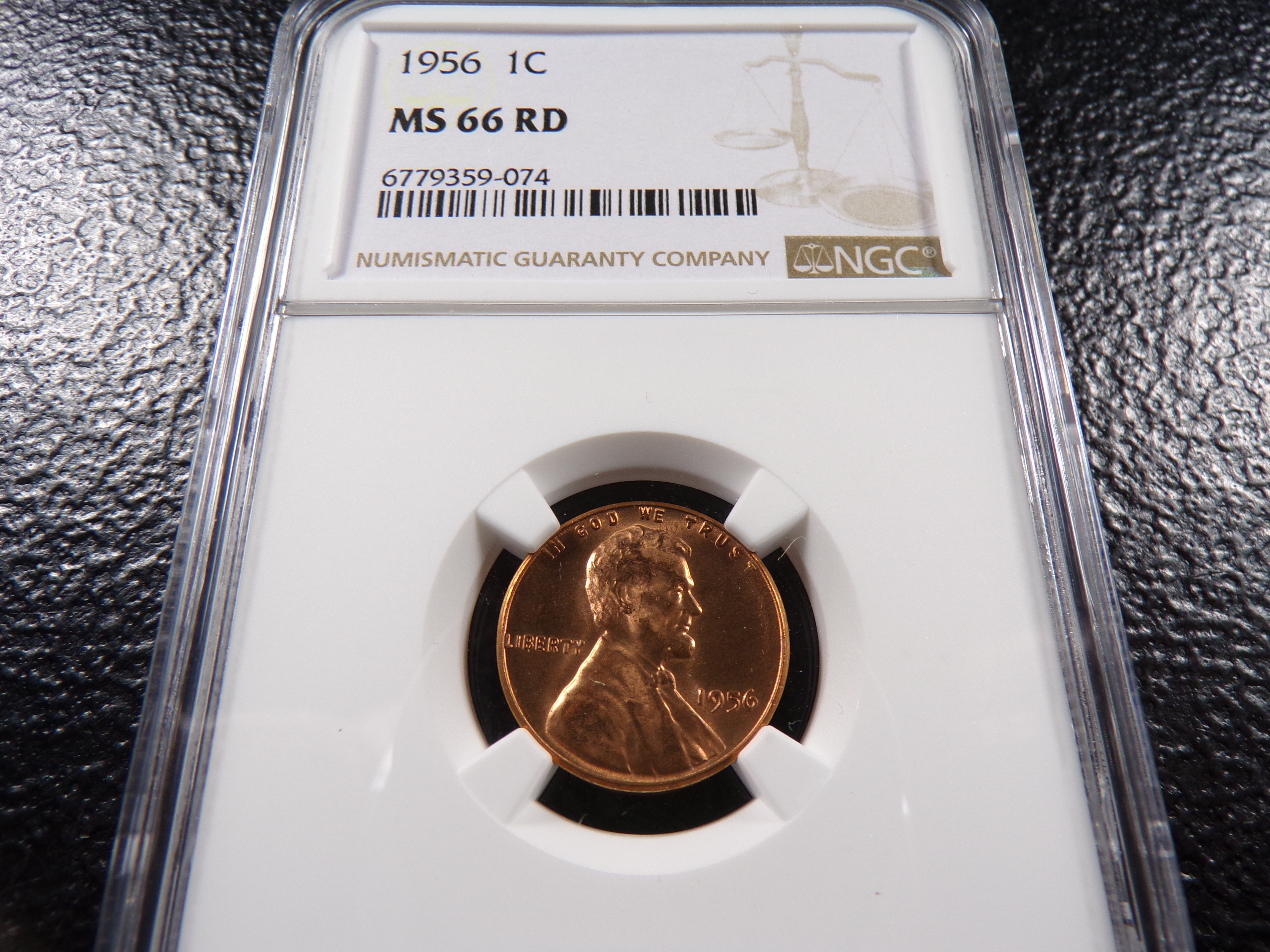 1956 NGC MS66RD LINCOLN WHEAT CENT