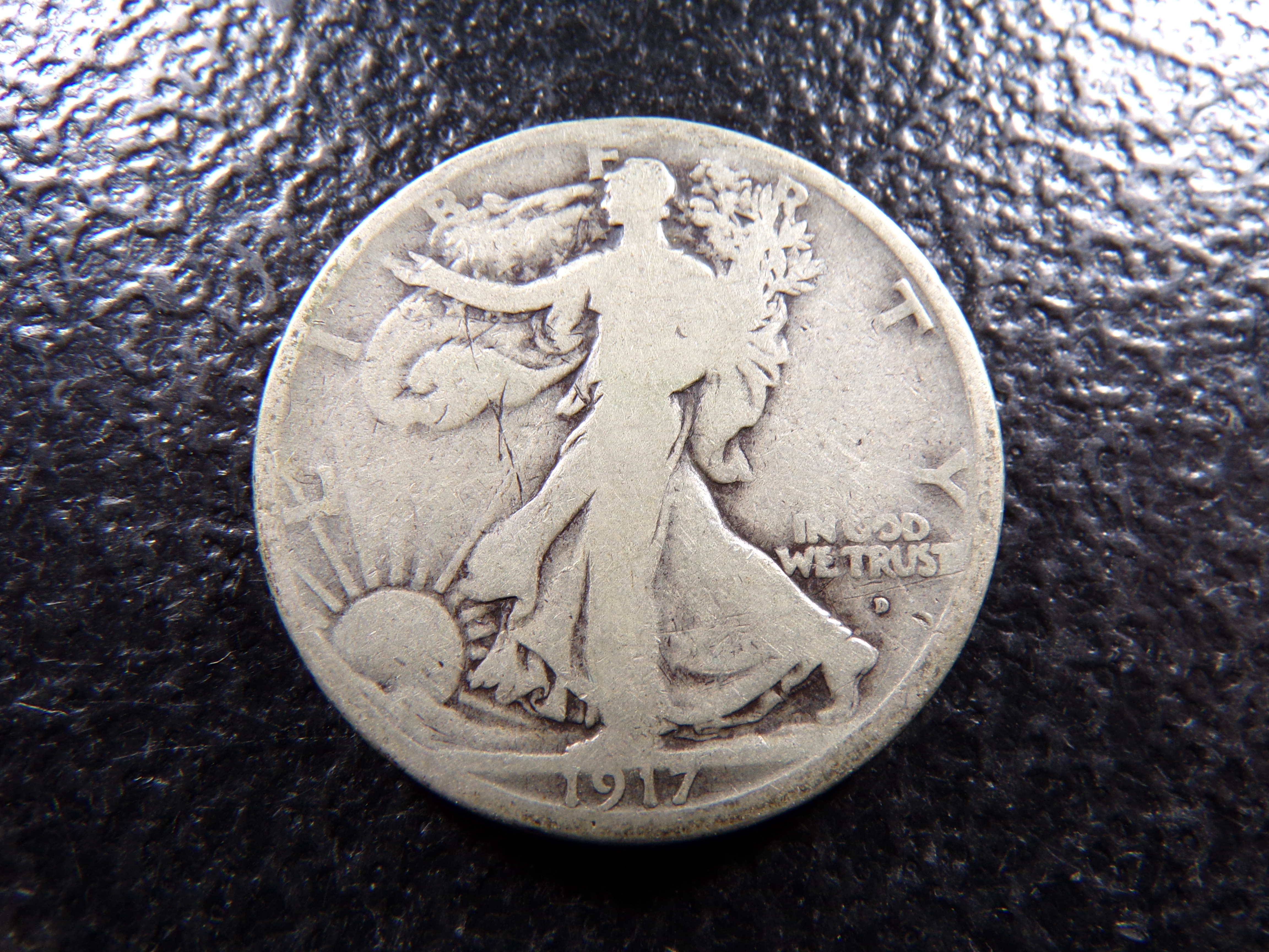 1917-D OBV. WALKING LIBERTY SILVER HALF DOLLAR