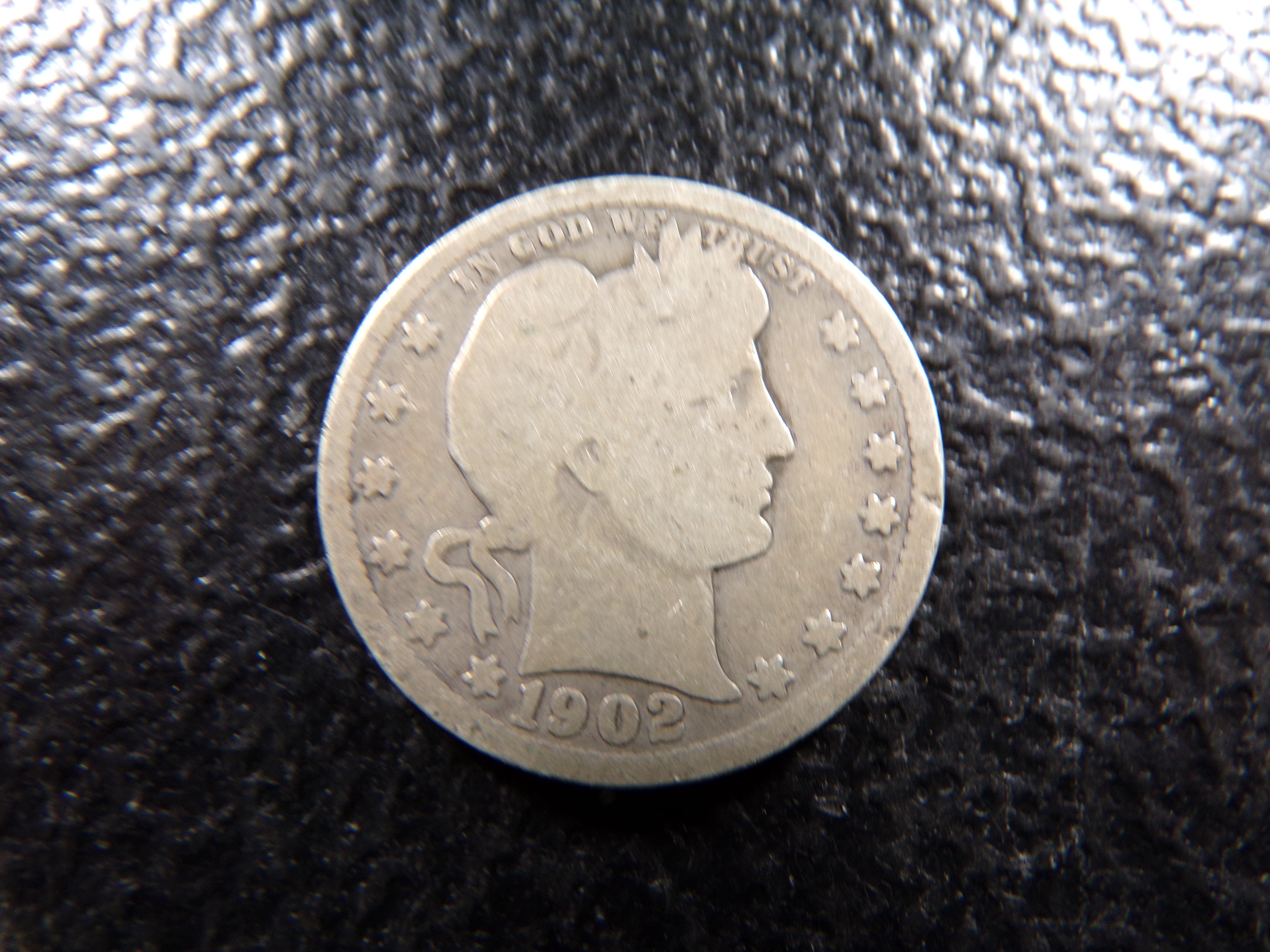 1902-S BARBER SILVER QUARTER