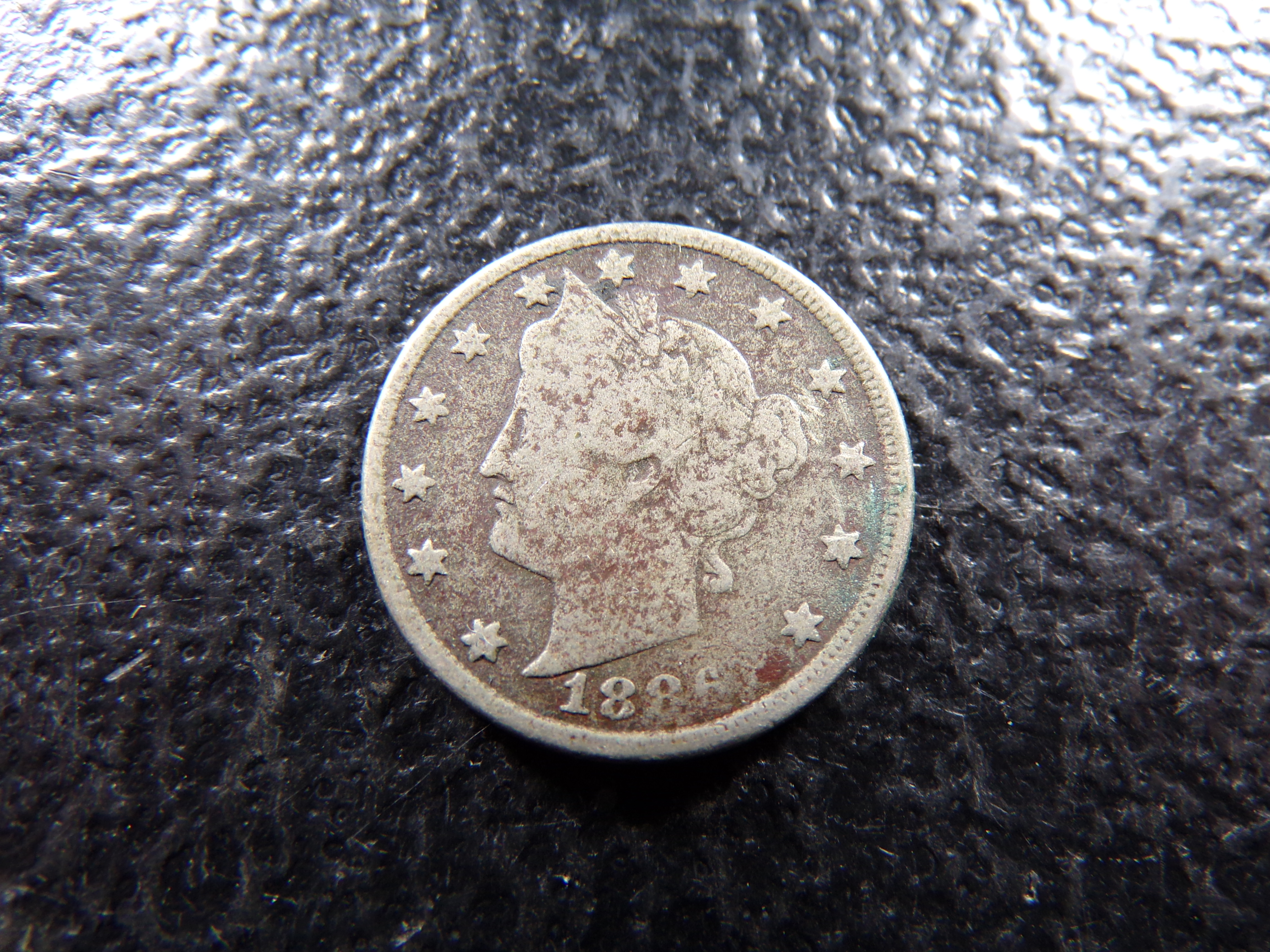 1886 KEY DATE LIBERTY HEAD V NICKEL