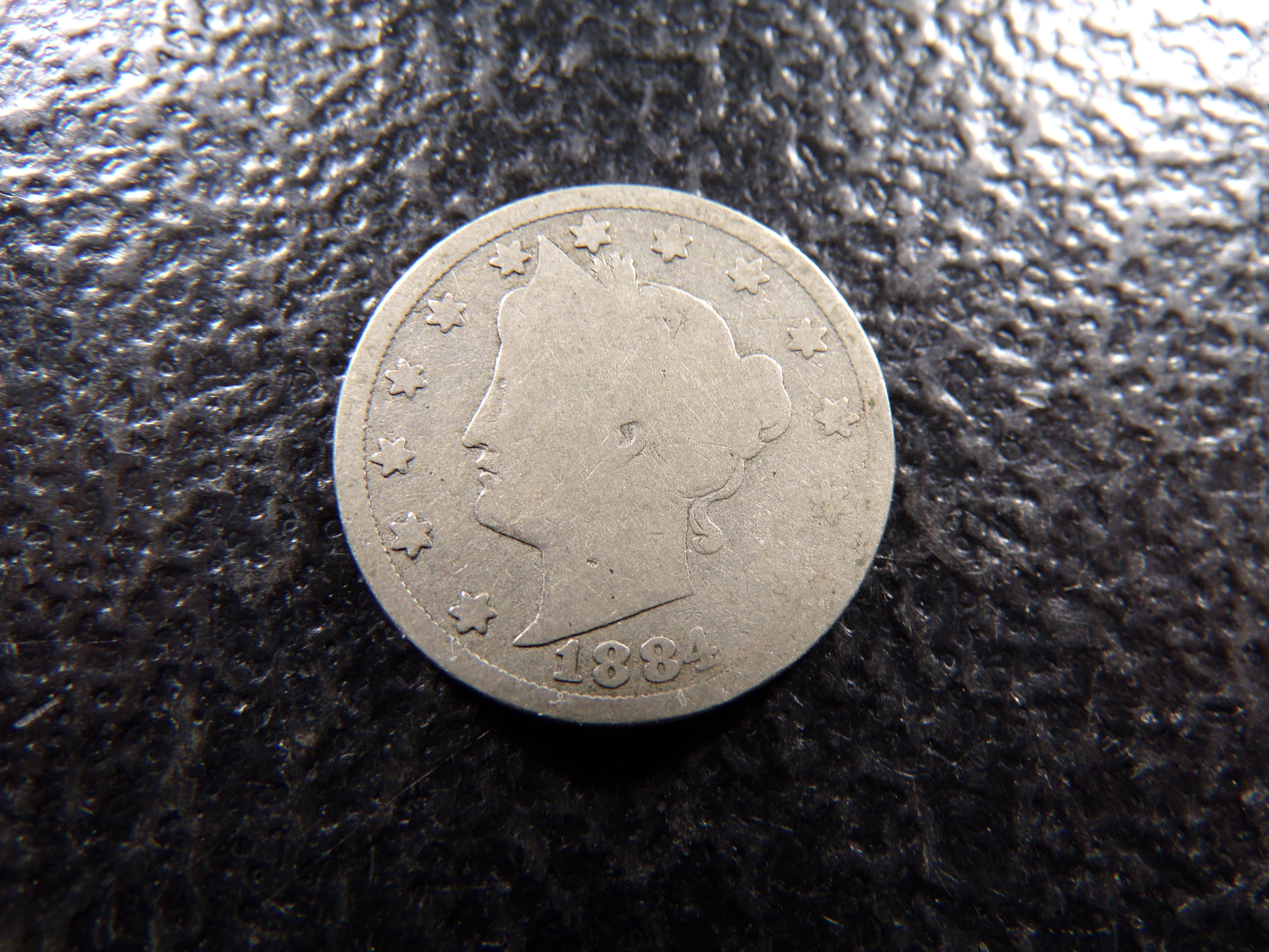 1884 LIBERTY HEAD V NICKEL