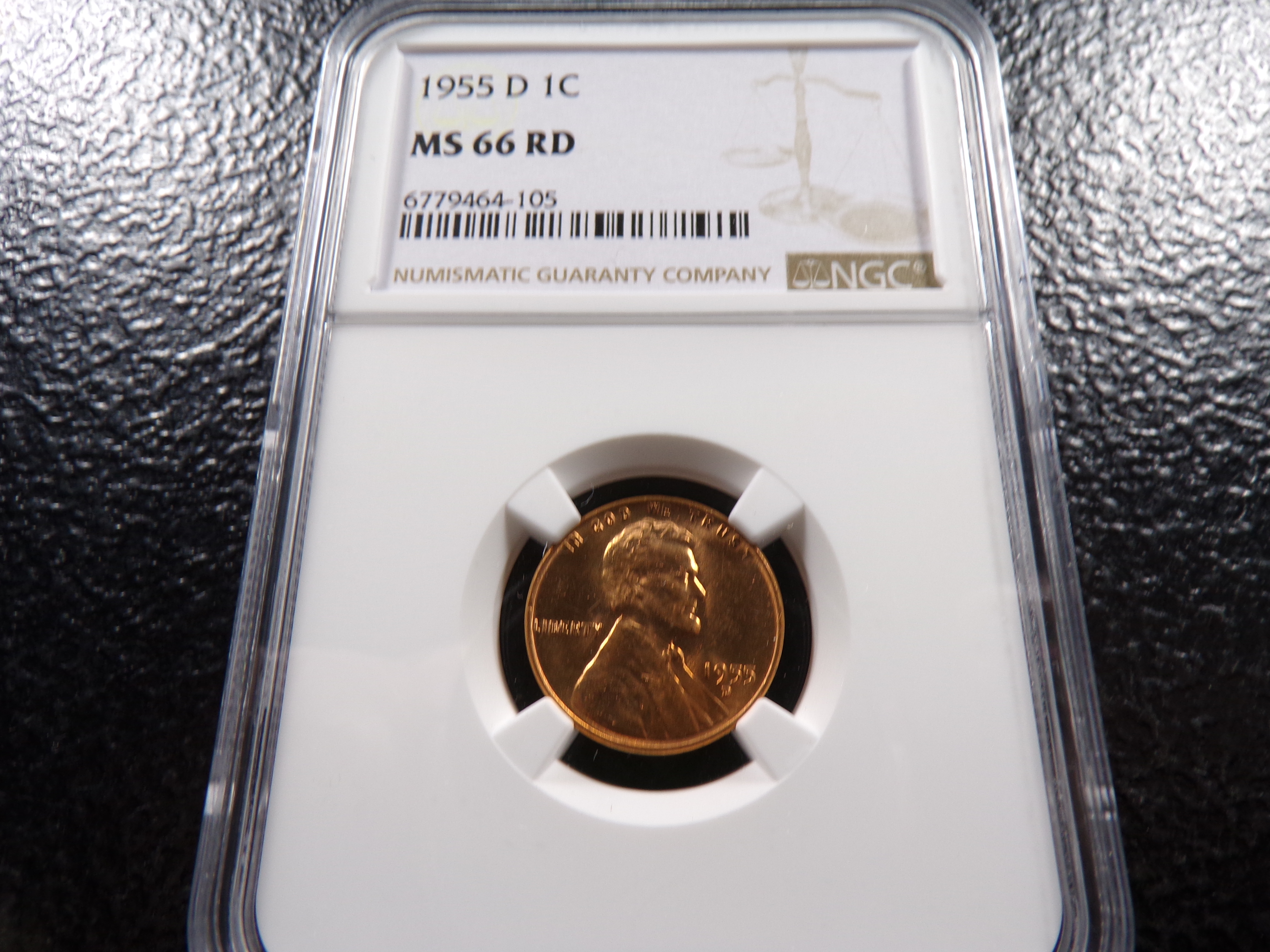 1955-D NGC MS66RD LINCOLN WHEAT CENT