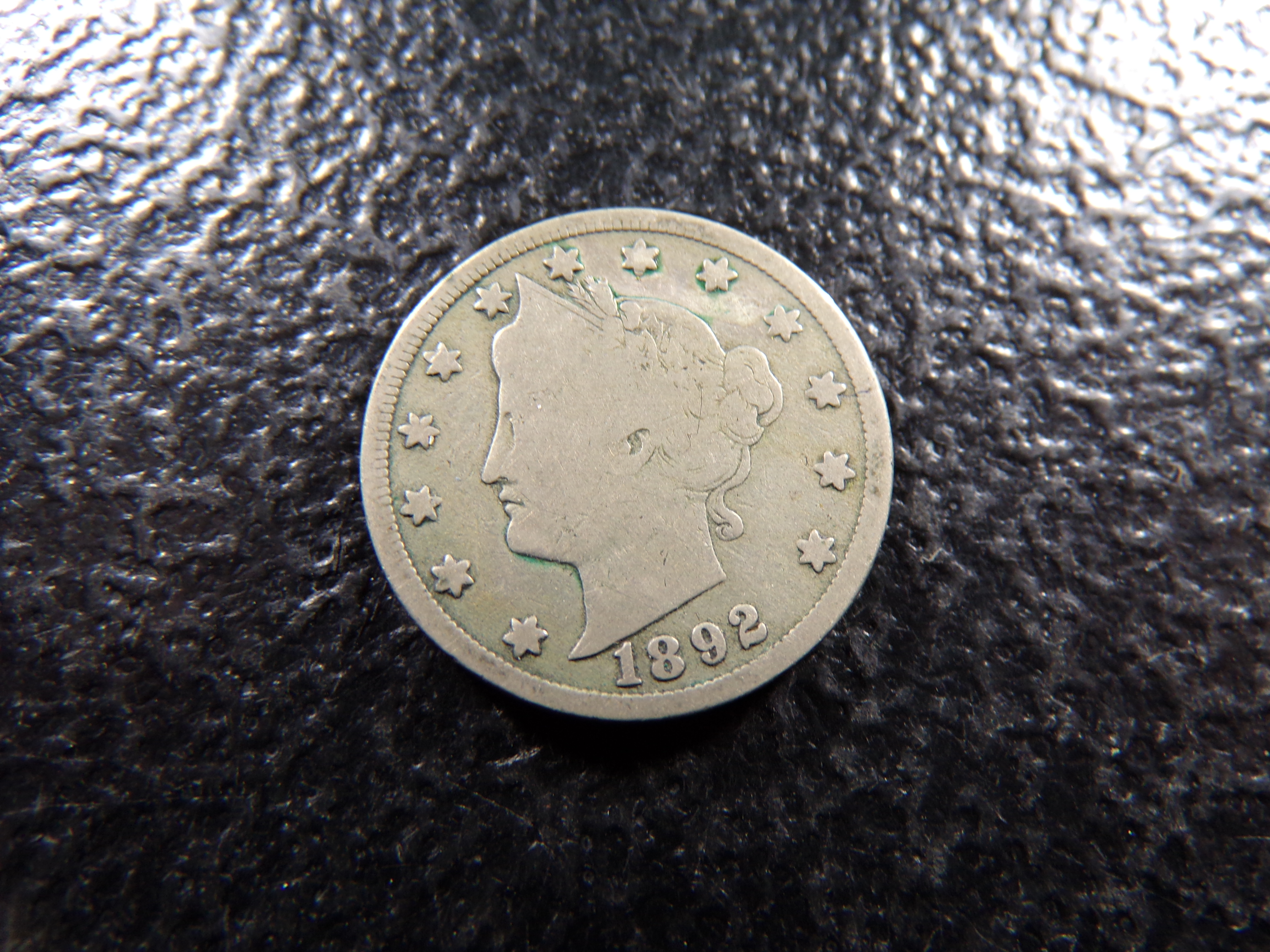 1892 LIBERTY HEAD V NICKEL