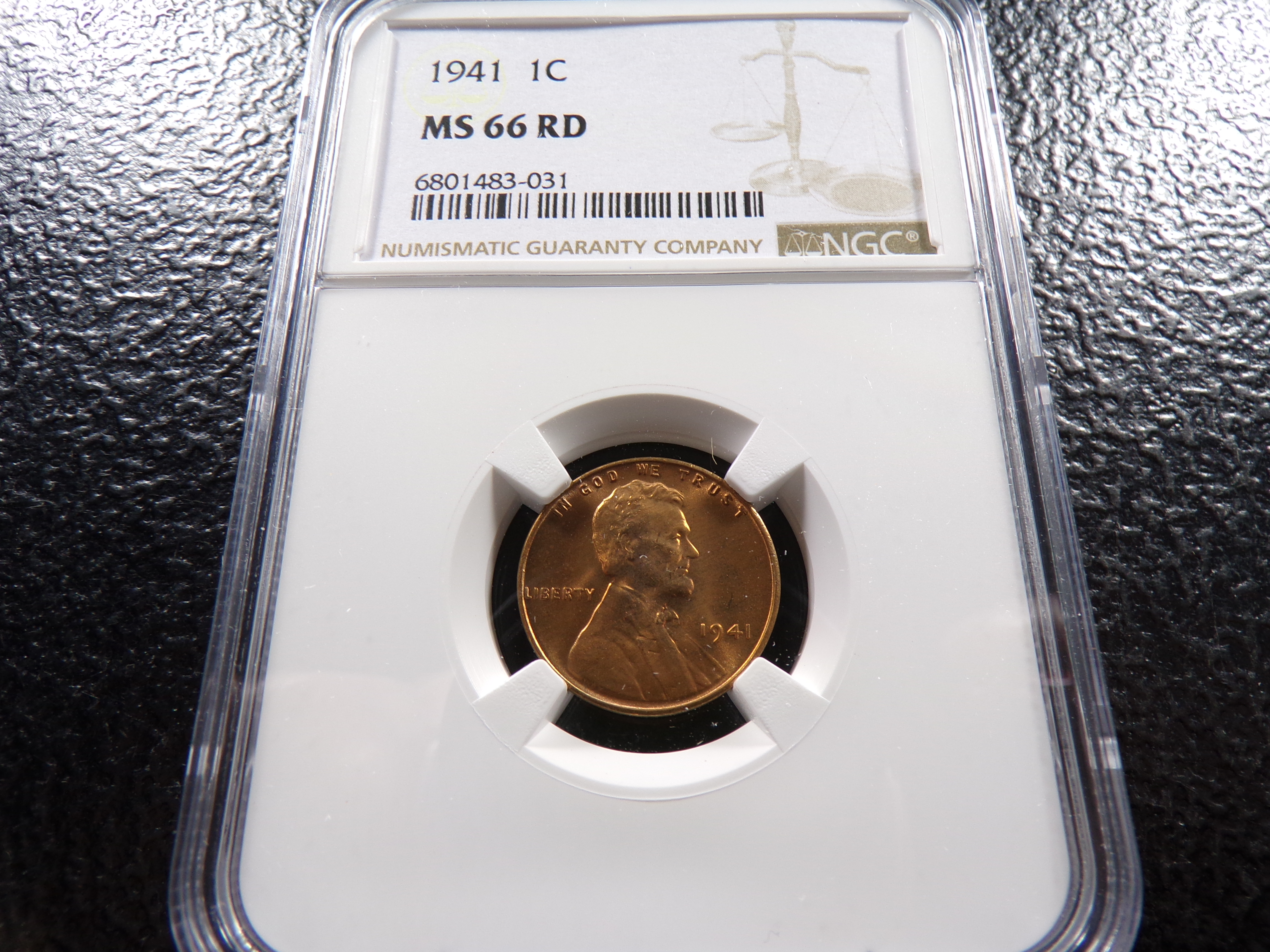 1941 NGC MS66RD LINCOLN WHEAT CENT