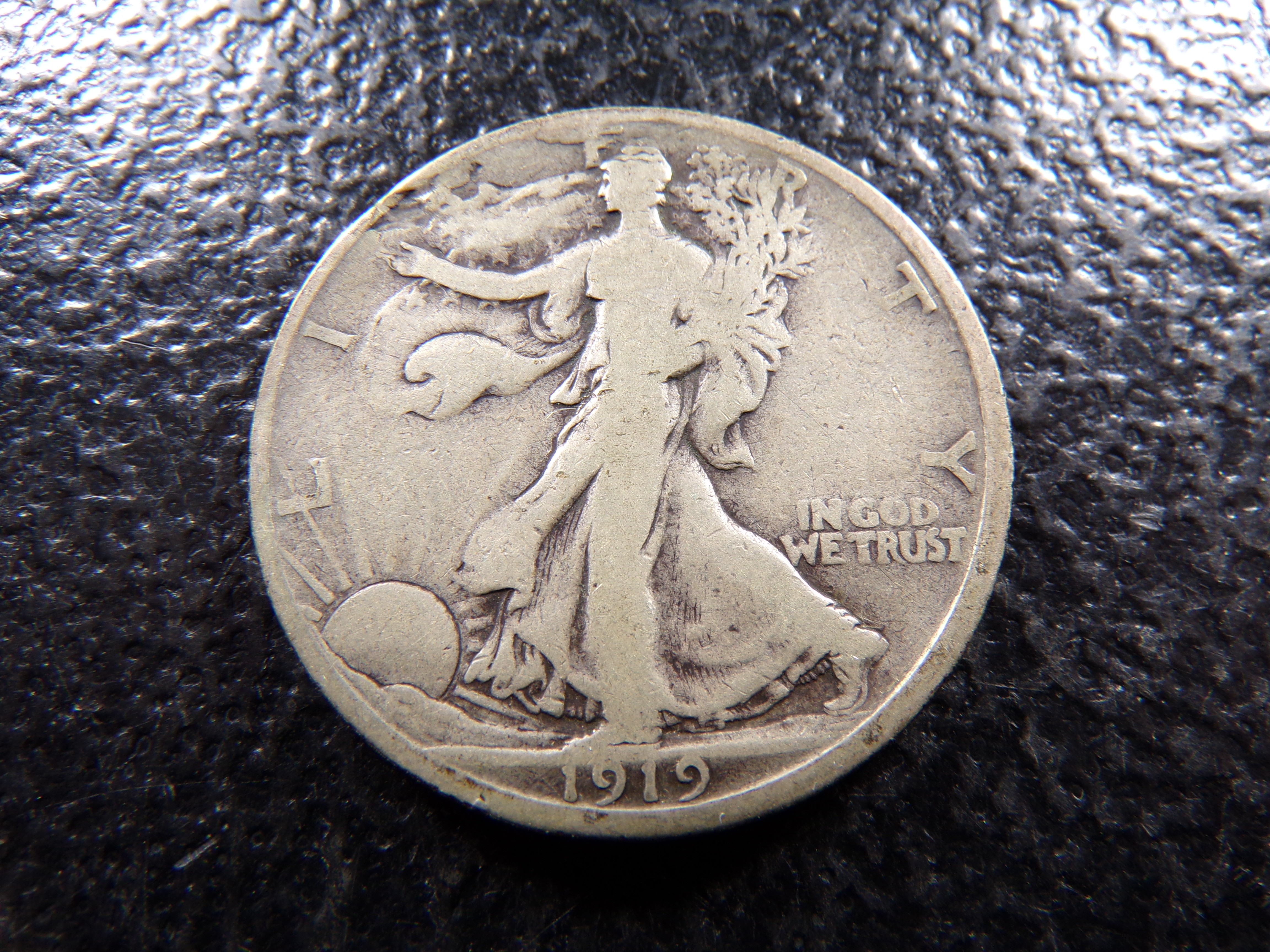 1919-D RARE DATE WALKING LIBERTY SILVER HALF DOLLAR
