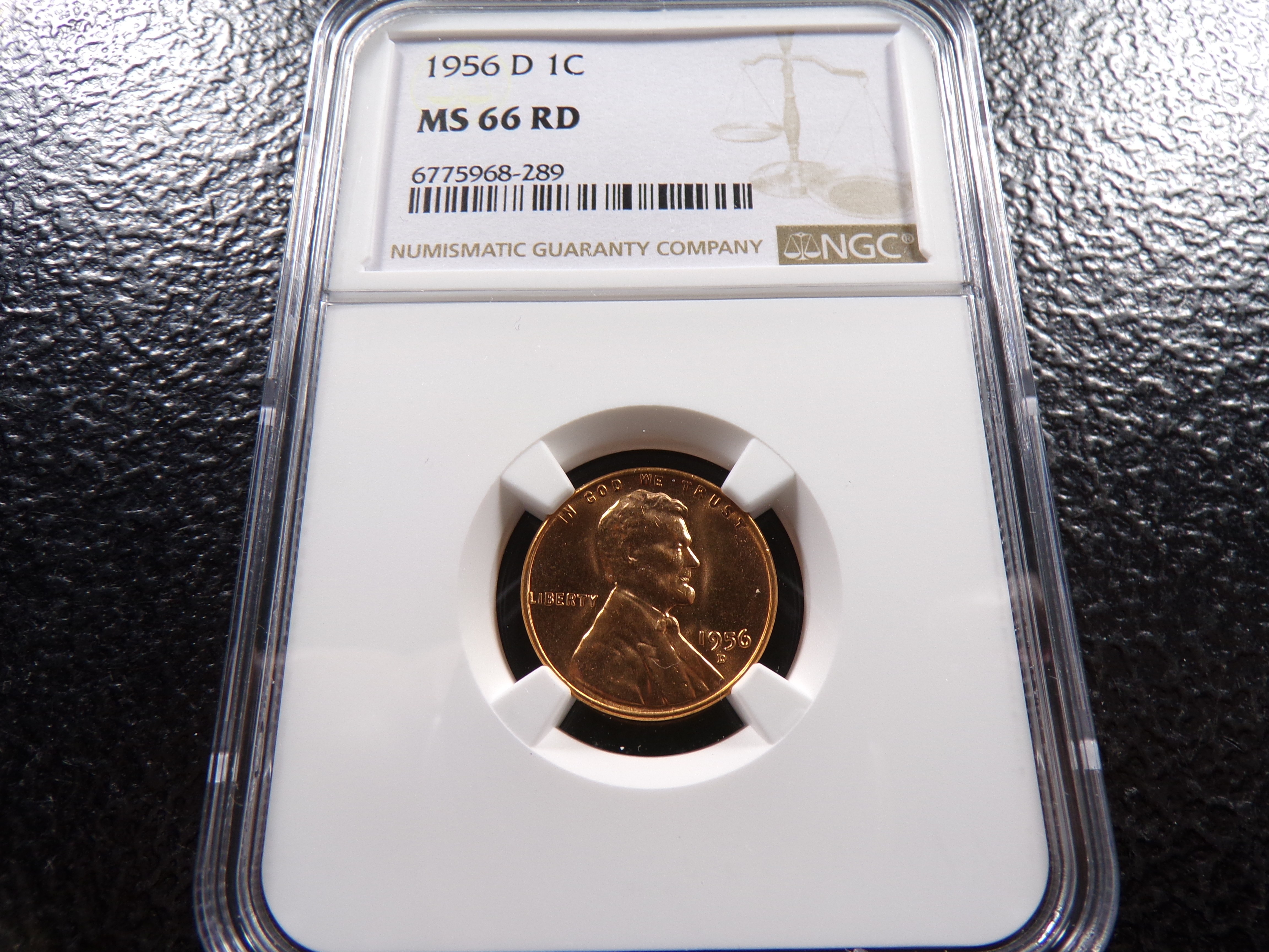 1956-D NGC MS66RD LINCOLN WHEAT CENT