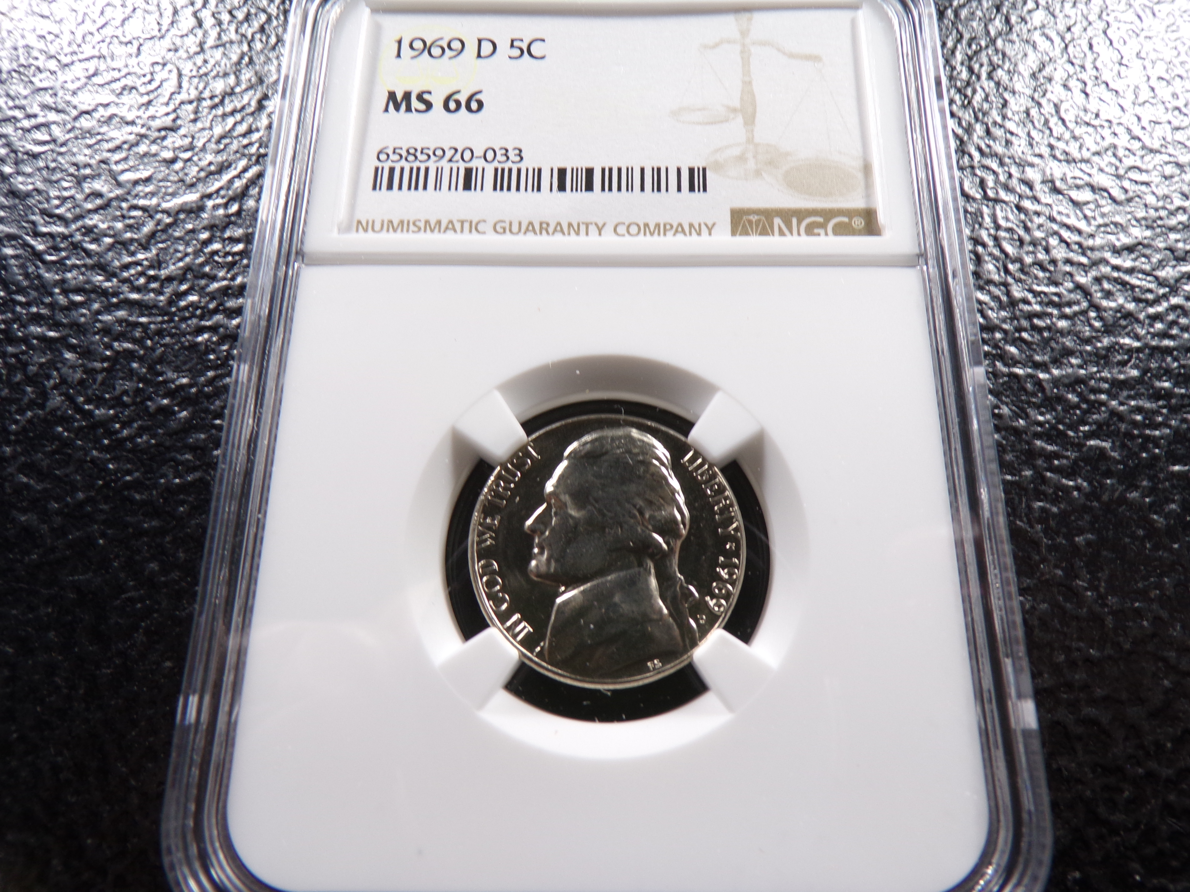 1969-D NGC MS66 JEFFERSON NICKEL