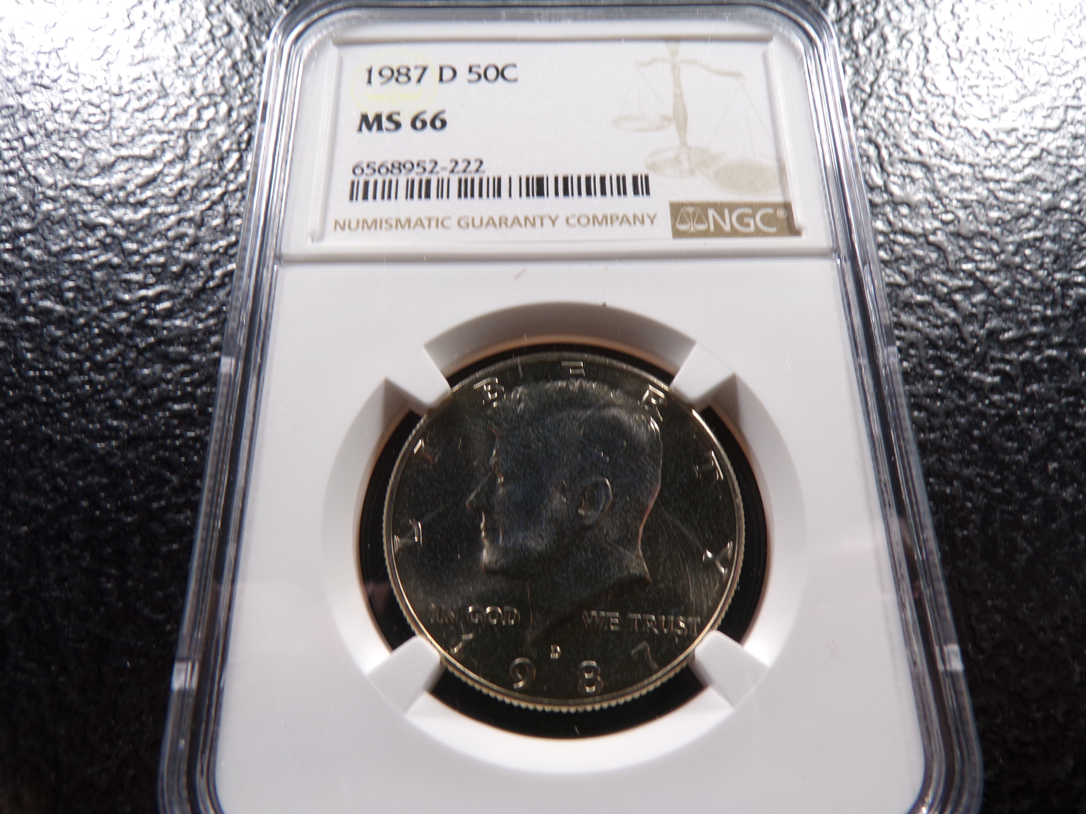 1987-D NGC MS66 KENNEDY HALF DOLLAR