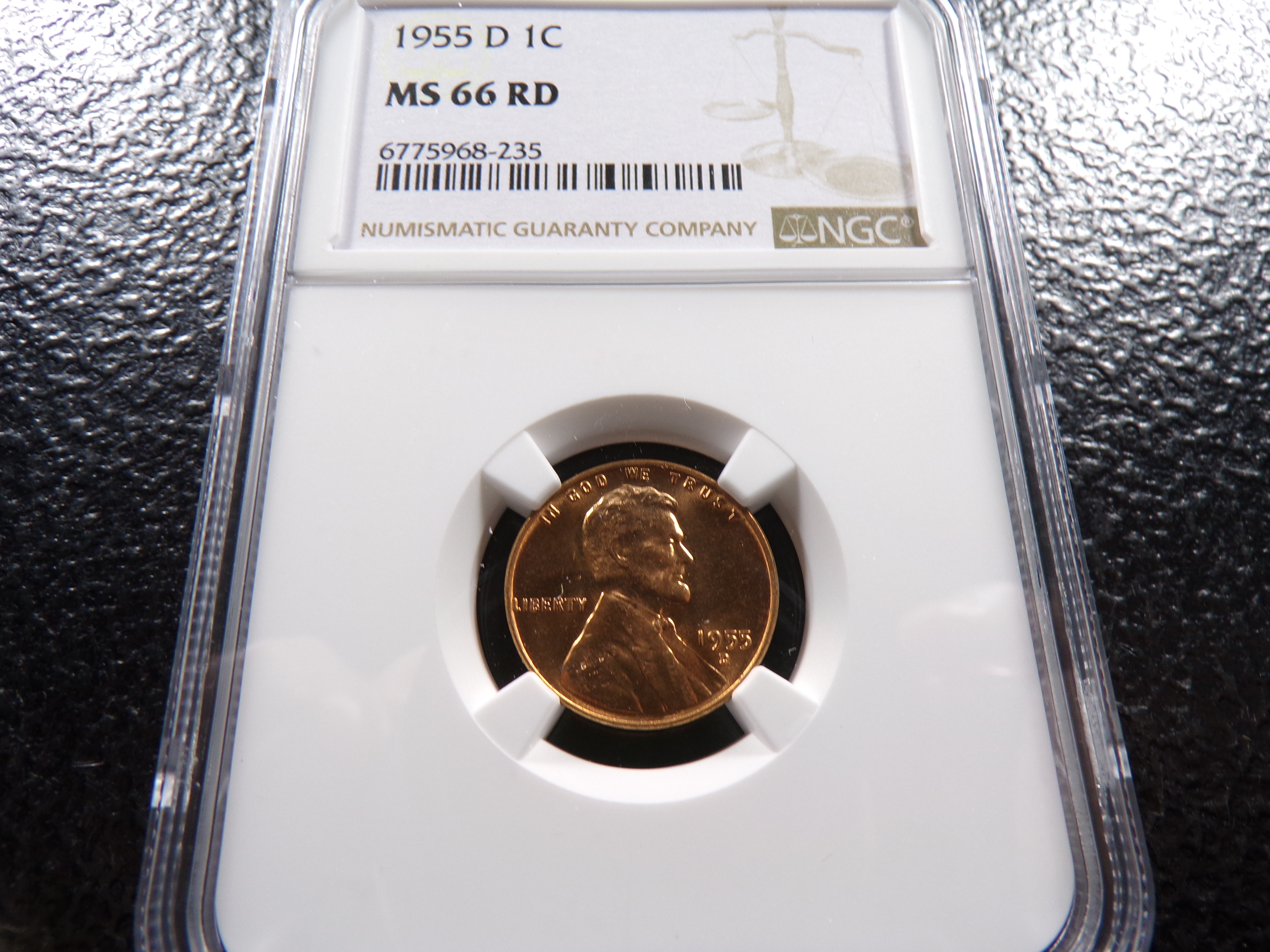 1955-D NGC MS66RD LINCOLN WHEAT CENT