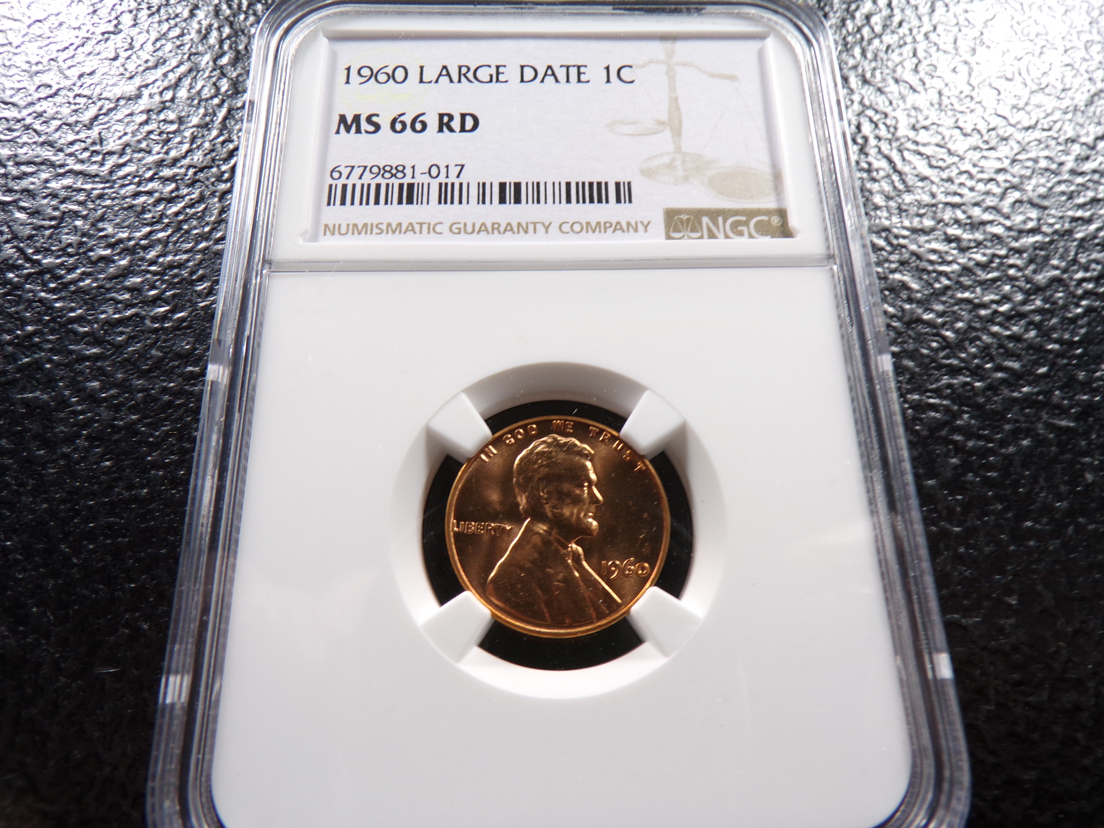 1960 NGC MS66RD LARGE DATE LINCOLN CENT