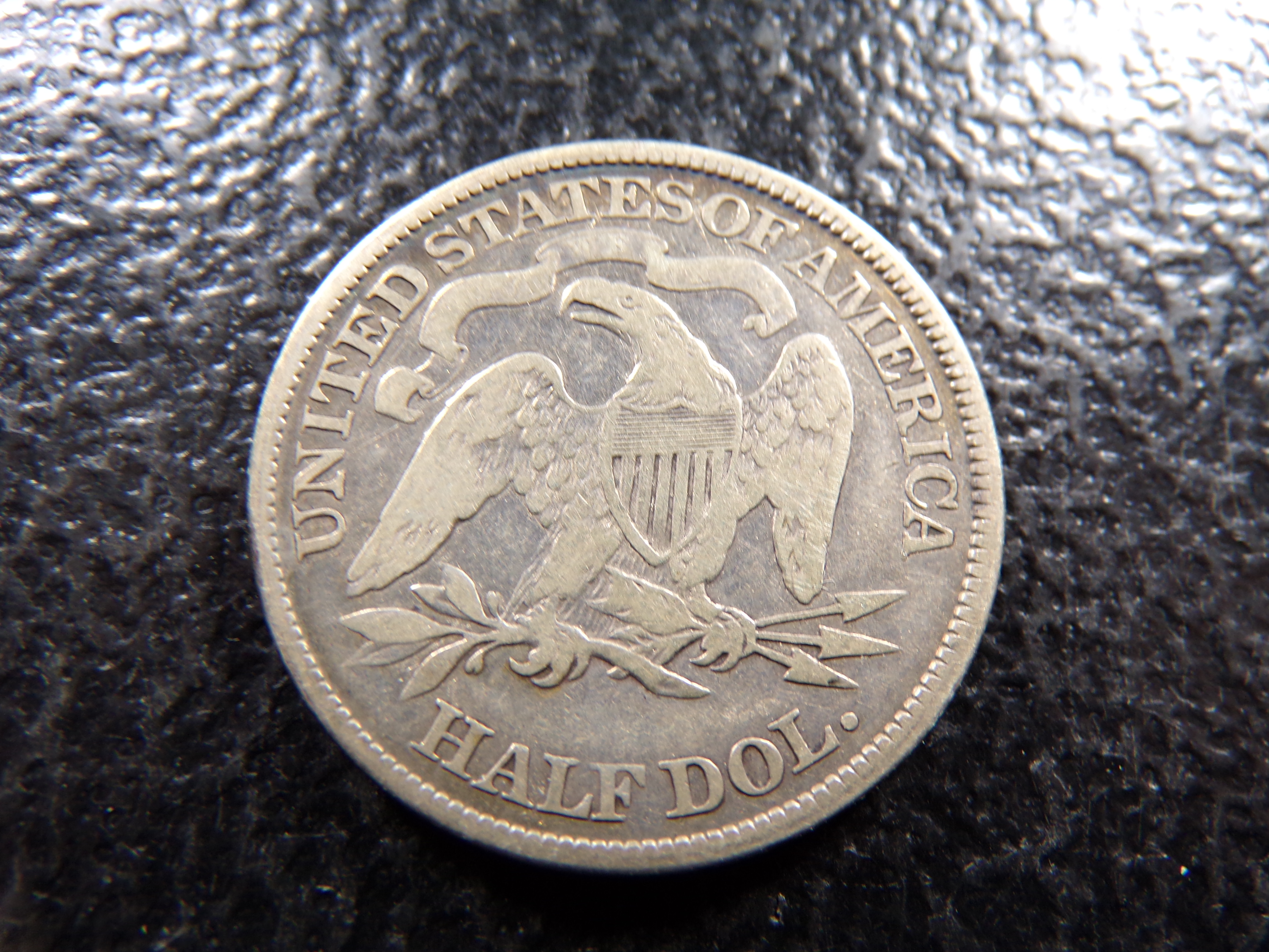 1869 SEATED LIBERTY SILVER HALF DOLLAR