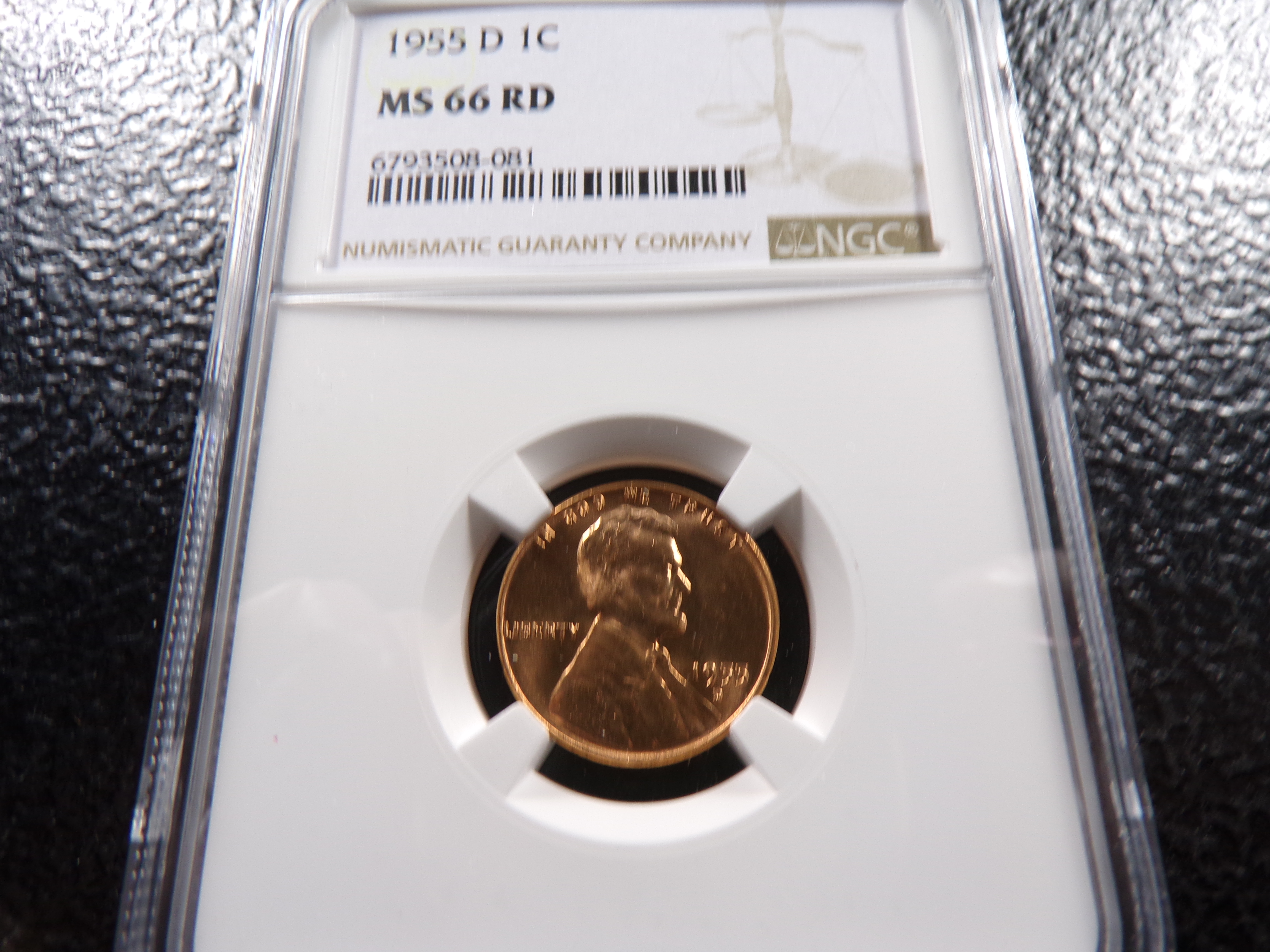 1955-D NGC MS66RD LINCOLN WHEAT CENT