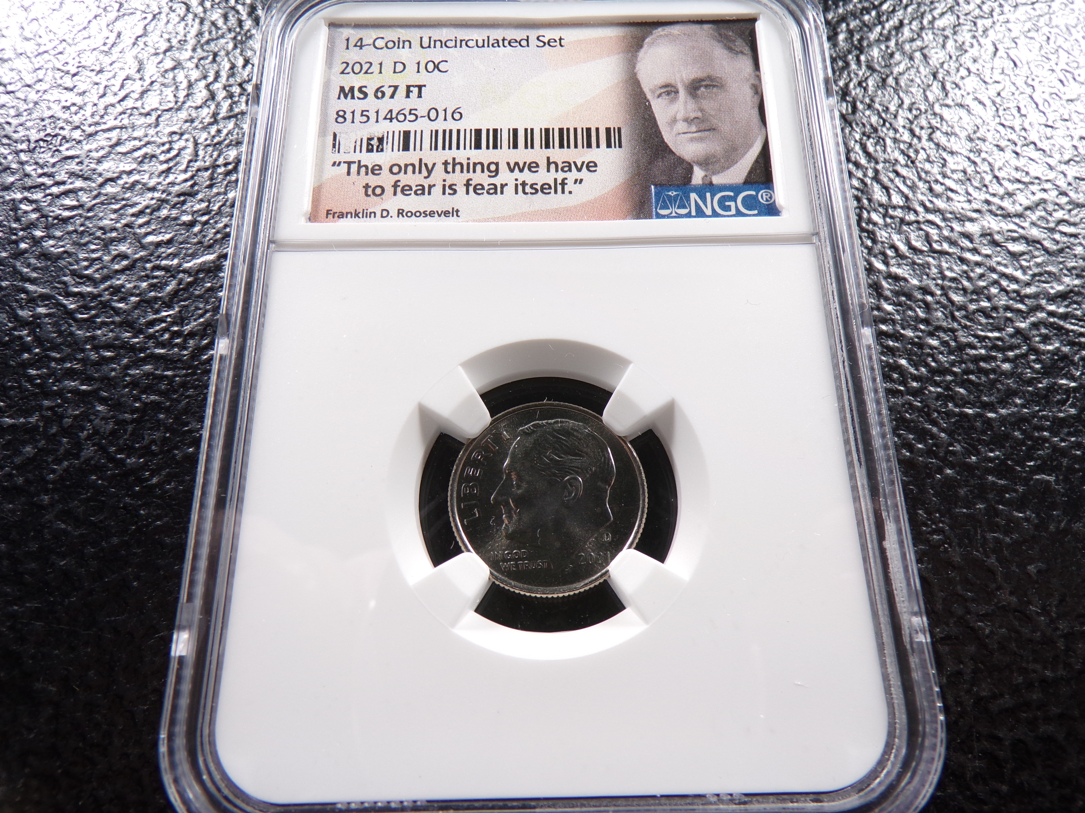 2021-D NGC MS67FT ROOSEVELT DIME