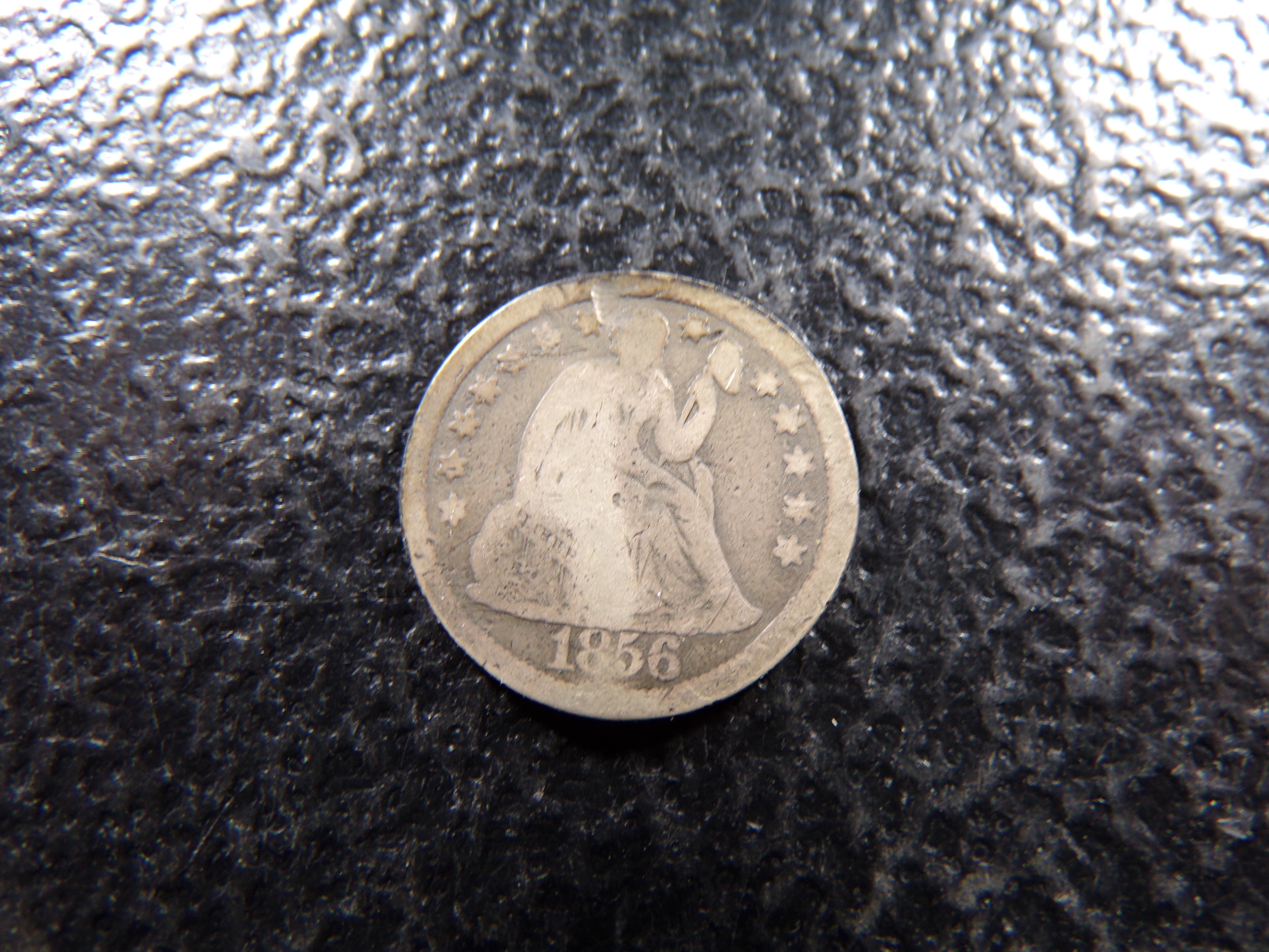 1856 LARGE DATE SEATED LIBERTY SILVER DIME