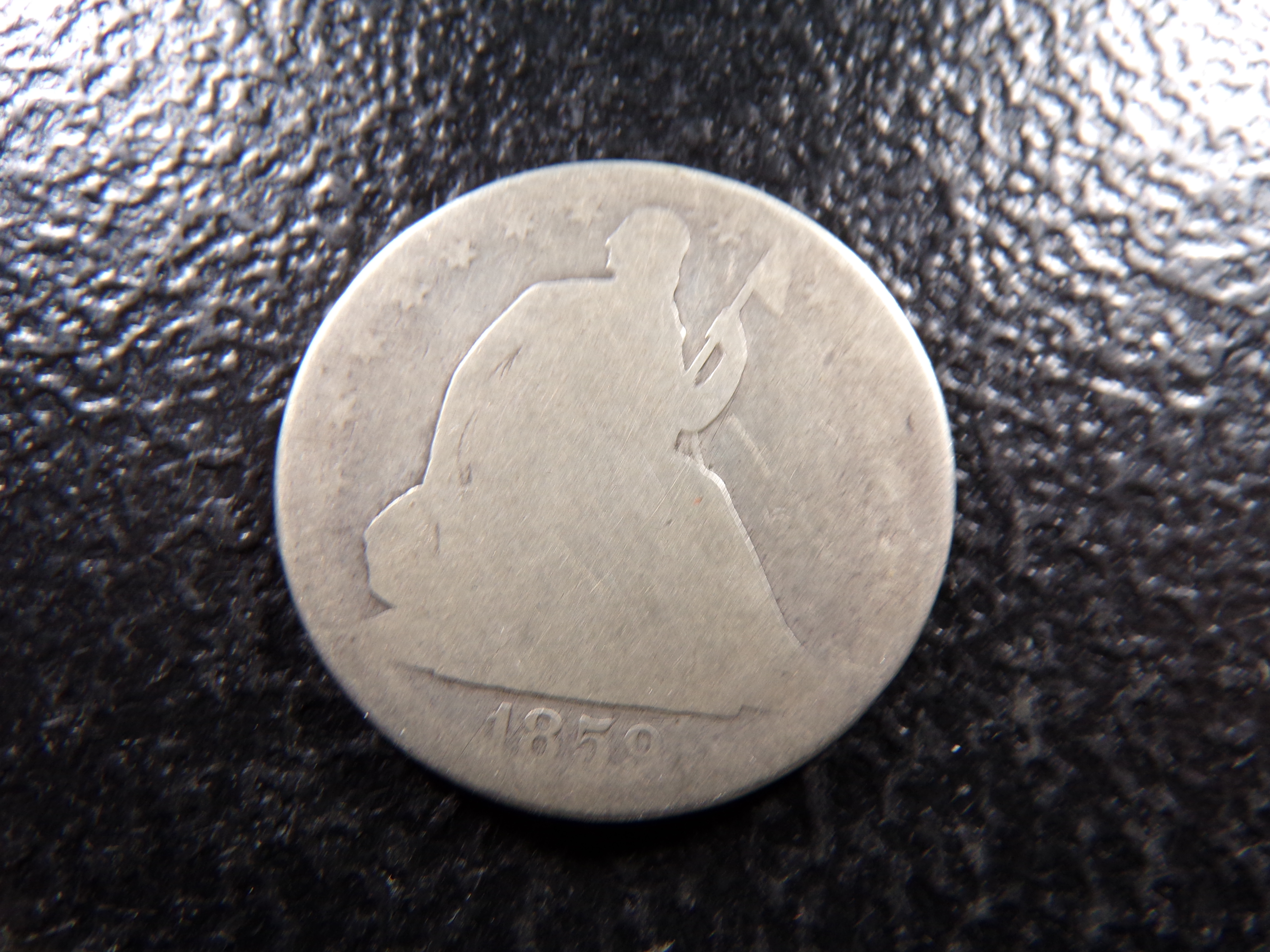 1859-O SEATED LIBERTY SILVER HALF DOLLAR