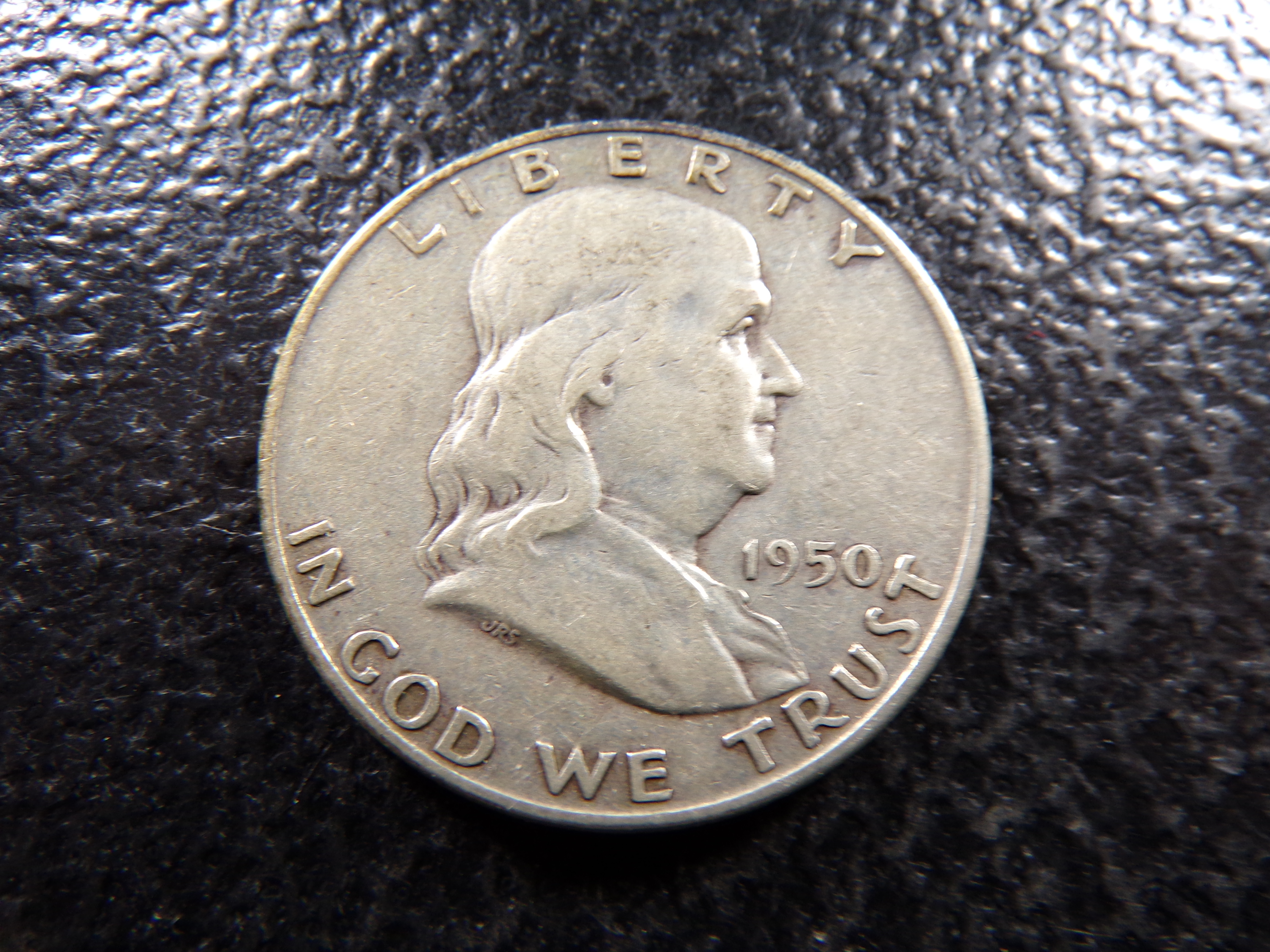 1950-D FRANKLIN SILVER HALF DOLLAR