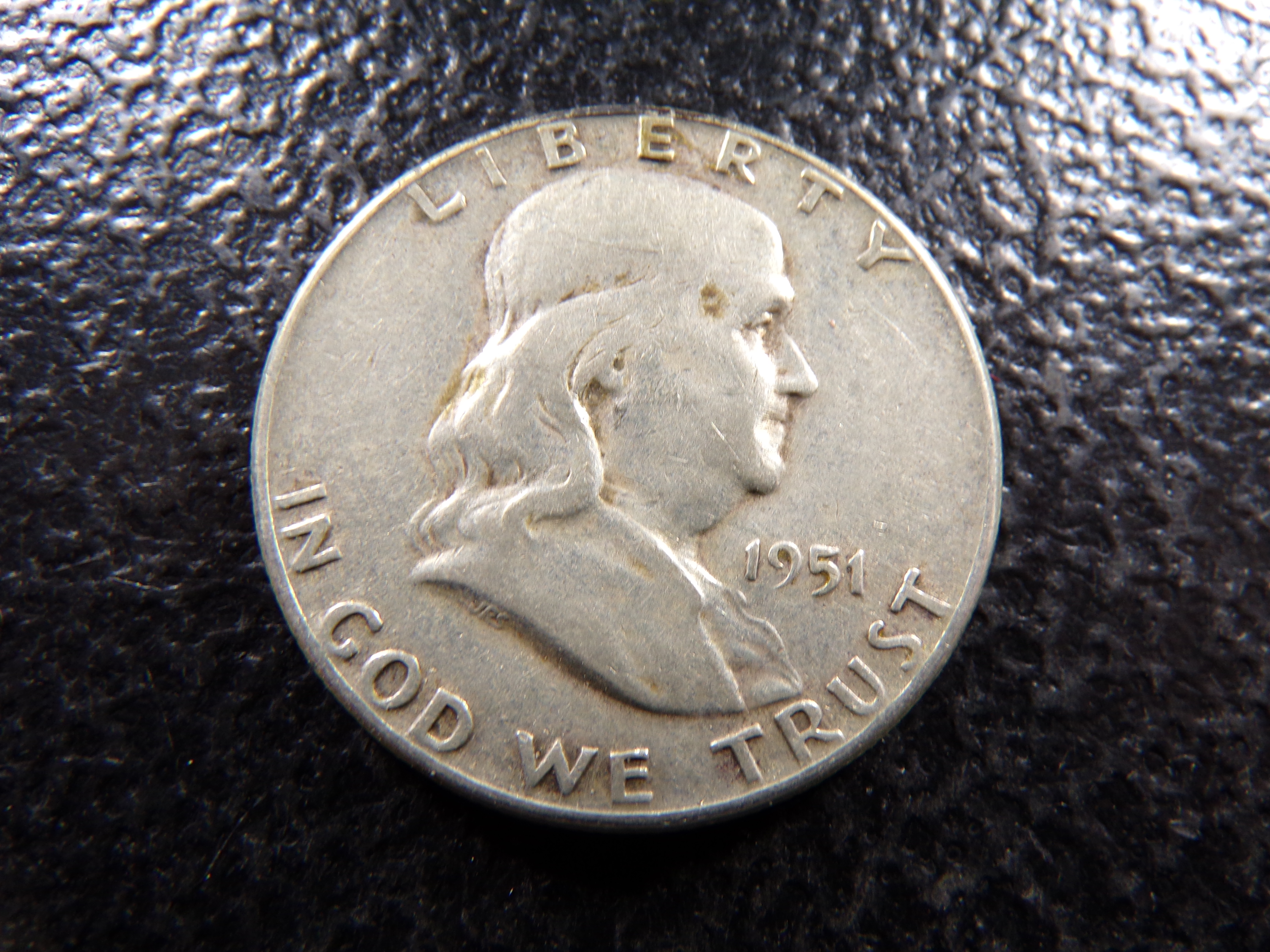 1951 FRANKLIN SILVER HALF DOLLAR