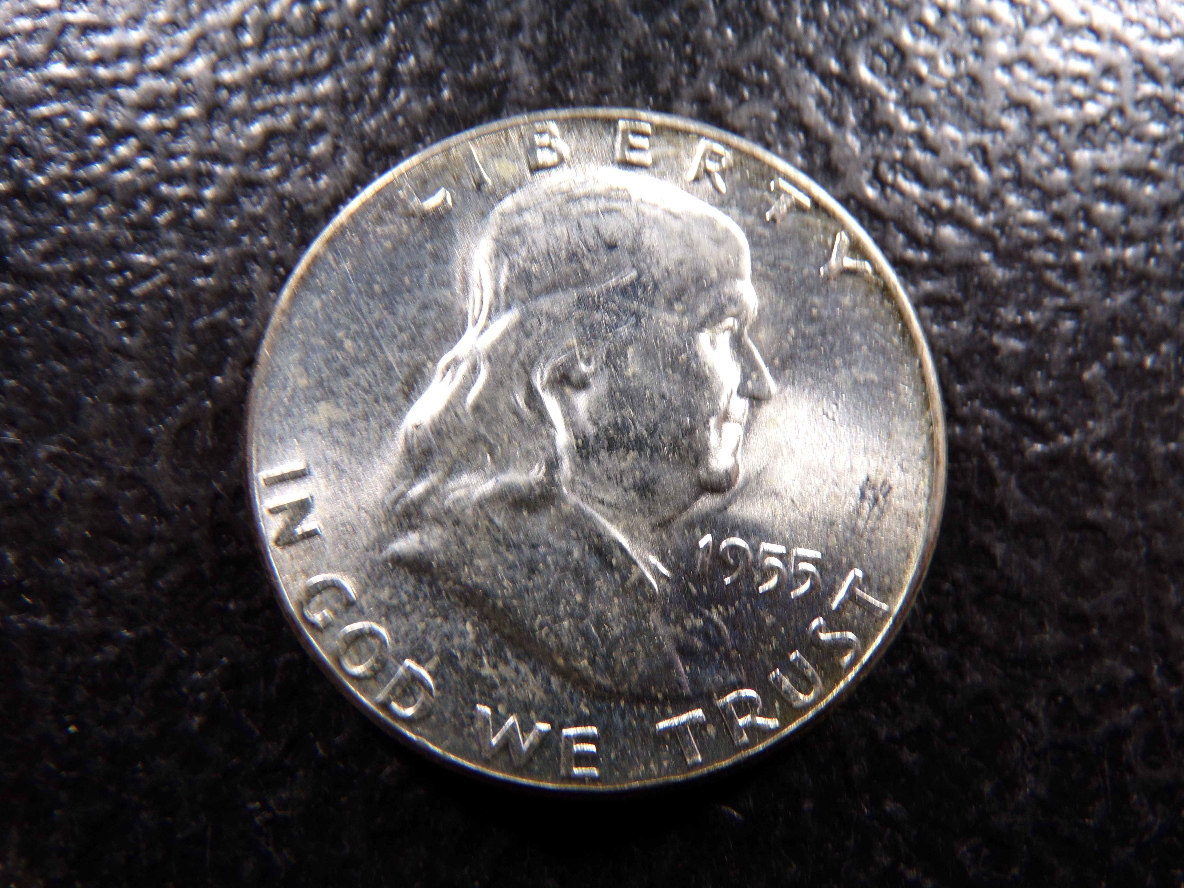 1955 FRANKLIN SILVER HALF DOLLAR