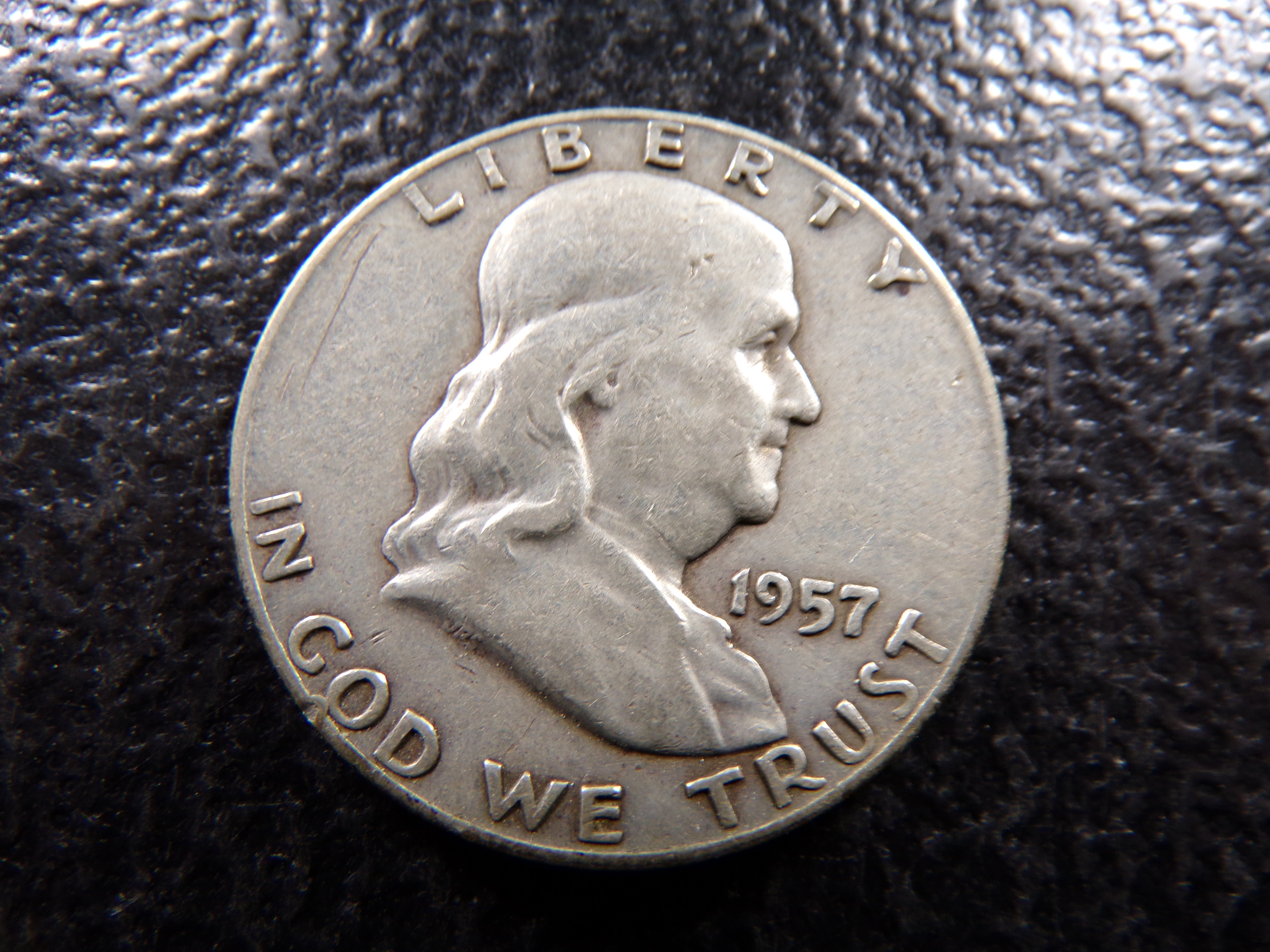 1957-D FRANKLIN SILVER HALF DOLLAR