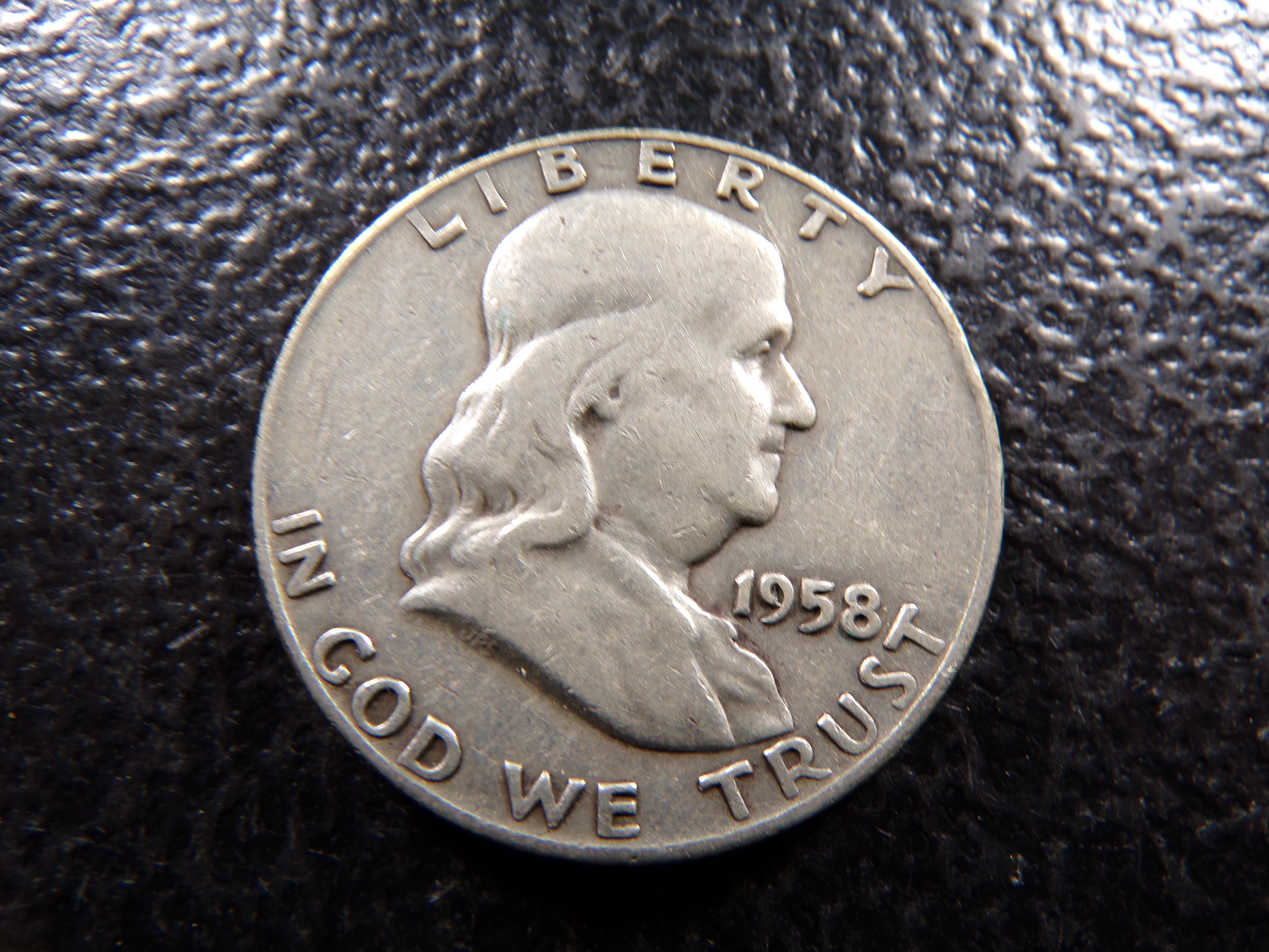 1958-D FRANKLIN SILVER HALF DOLLAR