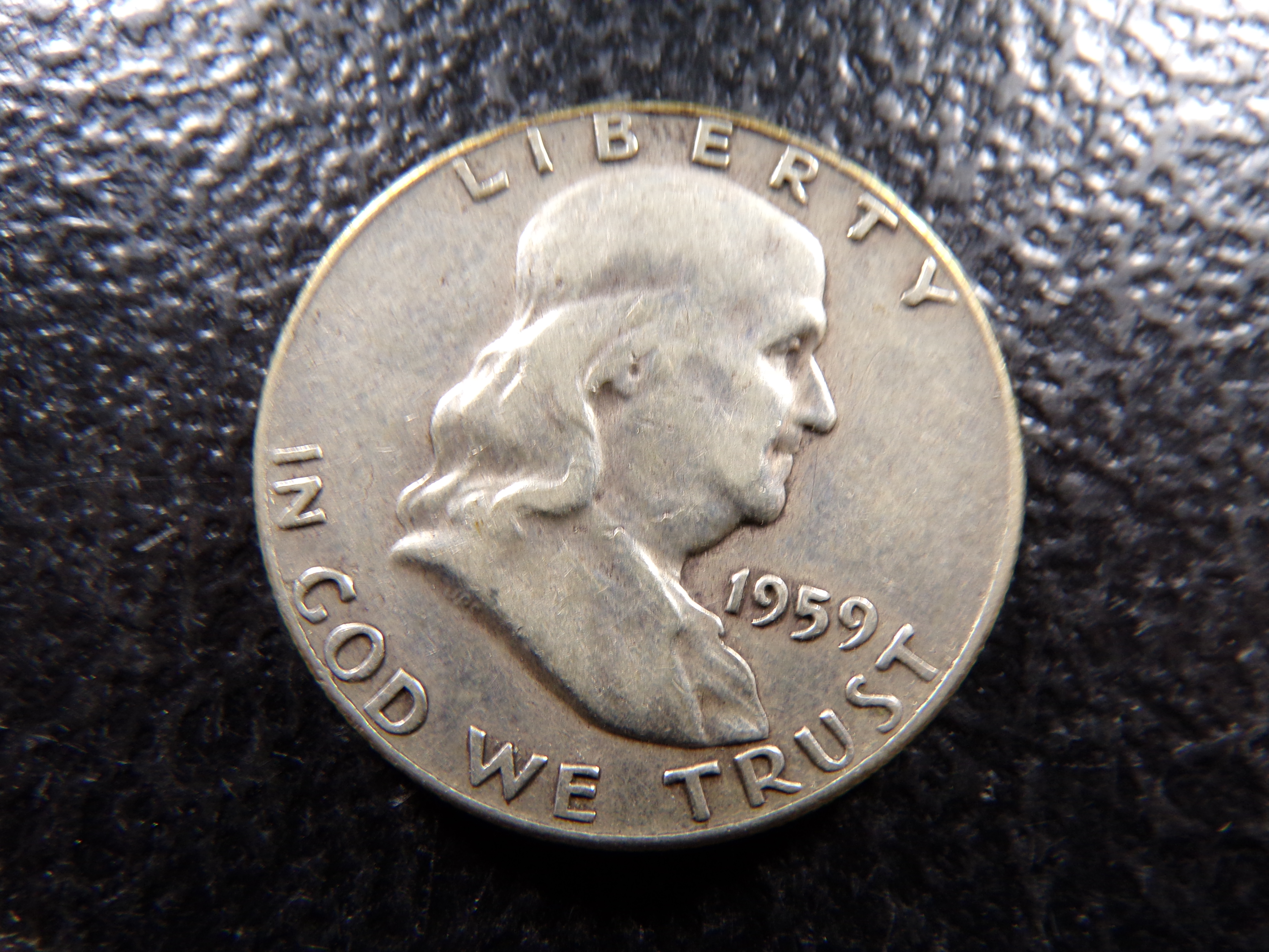 1959 FRANKLIN SILVER HALF DOLLAR