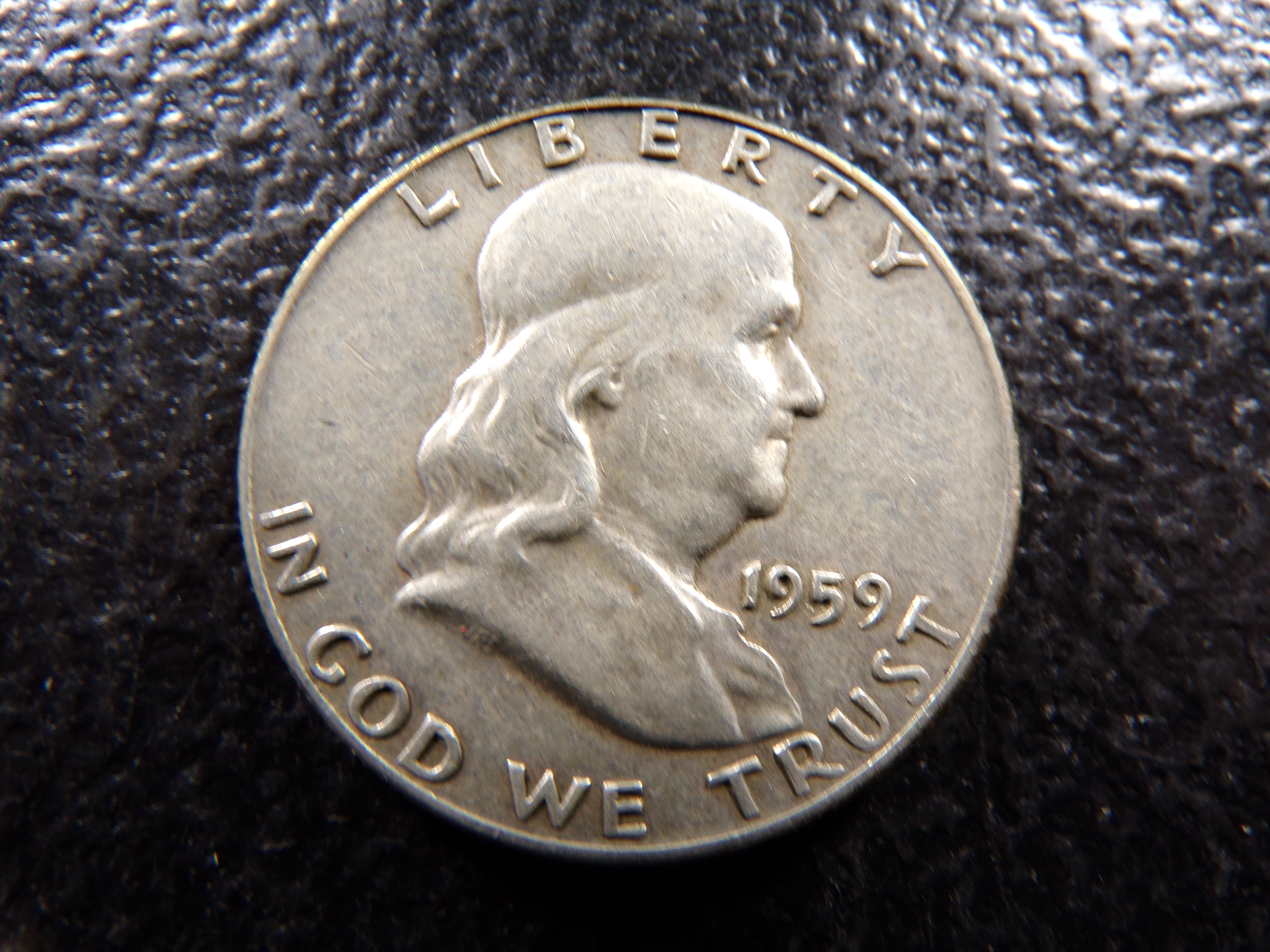 1959-D FRANKLIN SILVER HALF DOLLAR