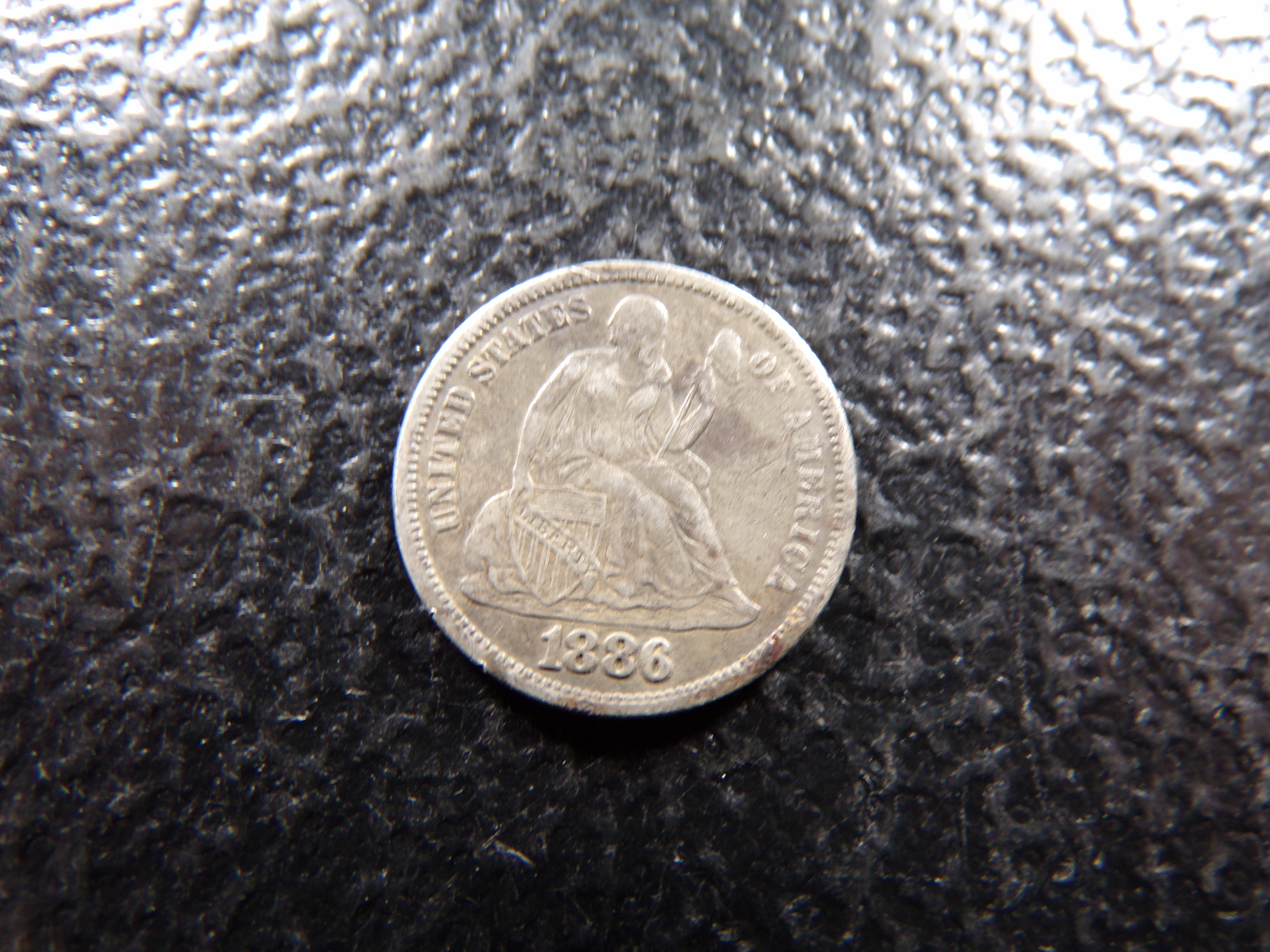 1886 SEATED LIBERTY SILVER DIME
