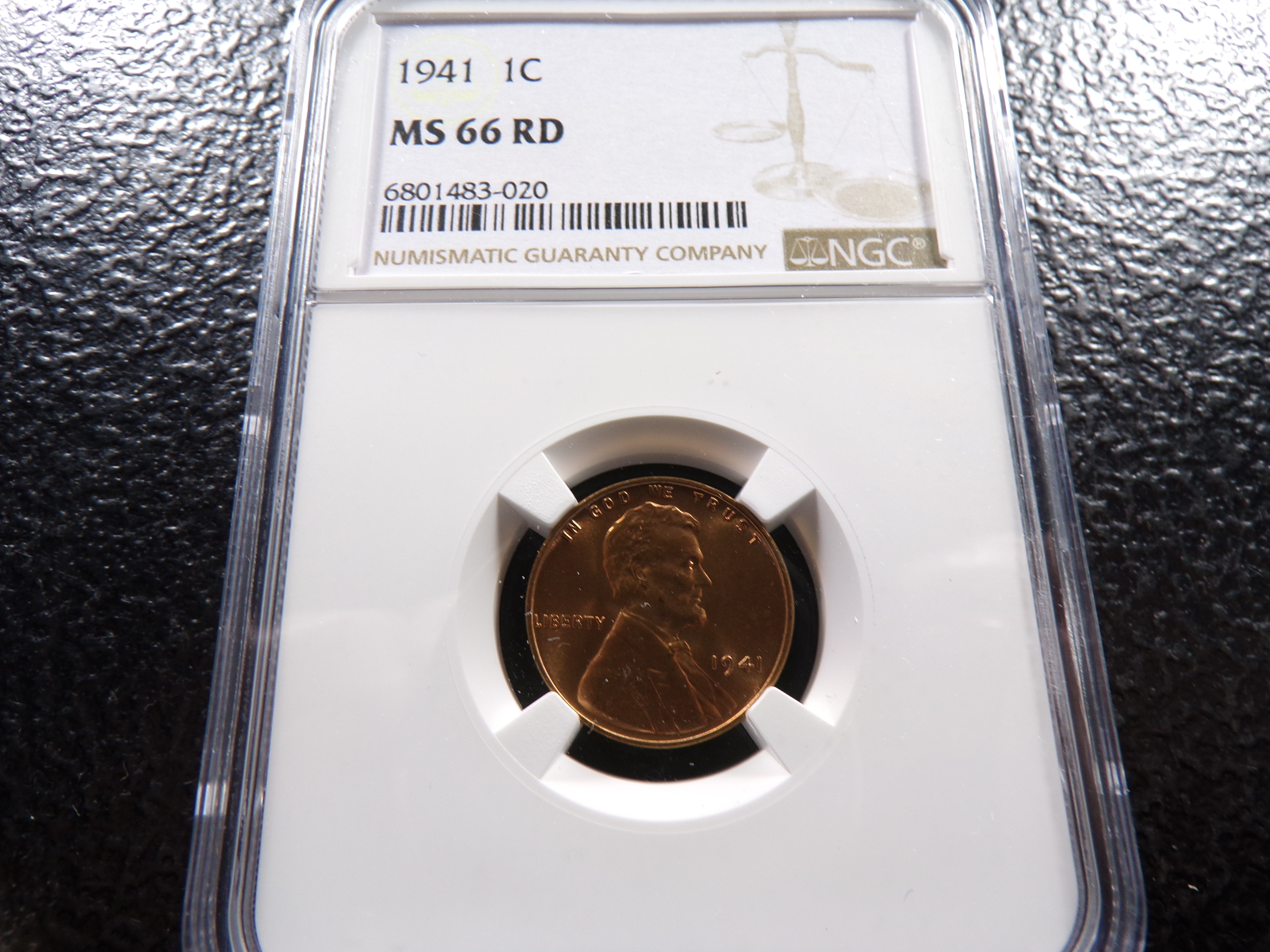 1941 NGC MS66RD LINCOLN WHEAT CENT