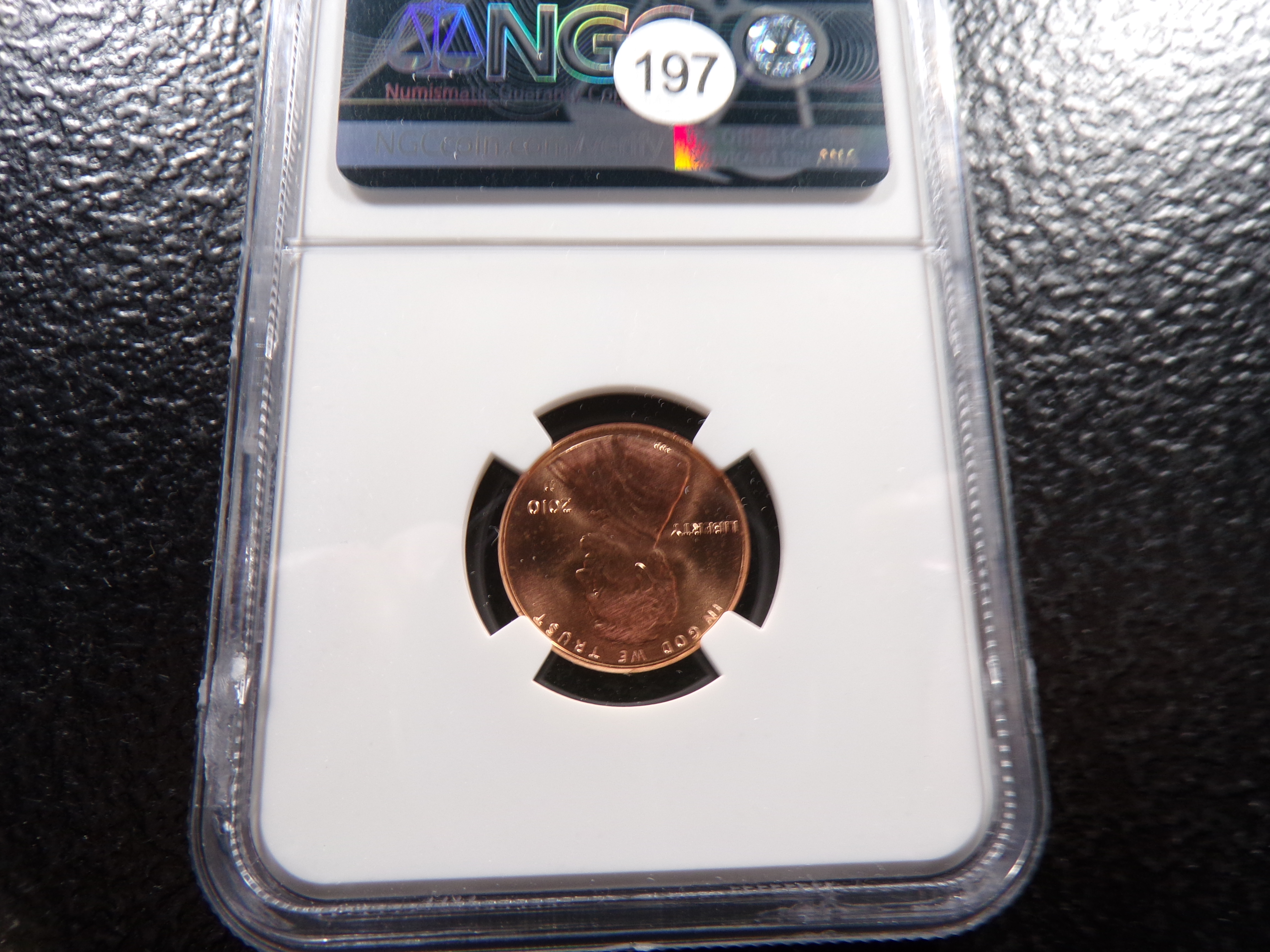2010-D NGC GEM UNC. SIGNED FIRST YEAR UNION SHIELD REVERSE LINCOLN CENT