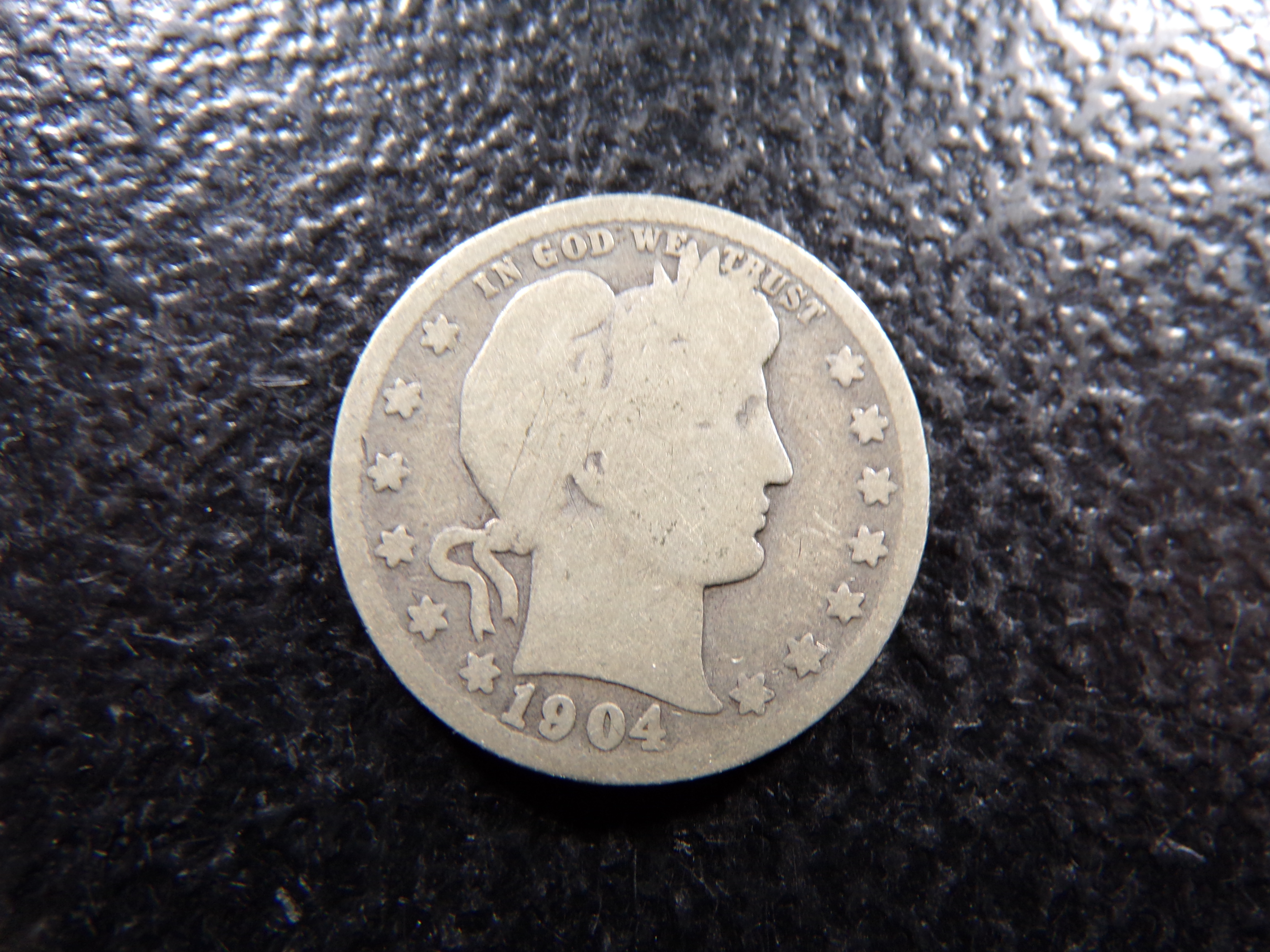 1904-O BARBER SILVER QUARTER