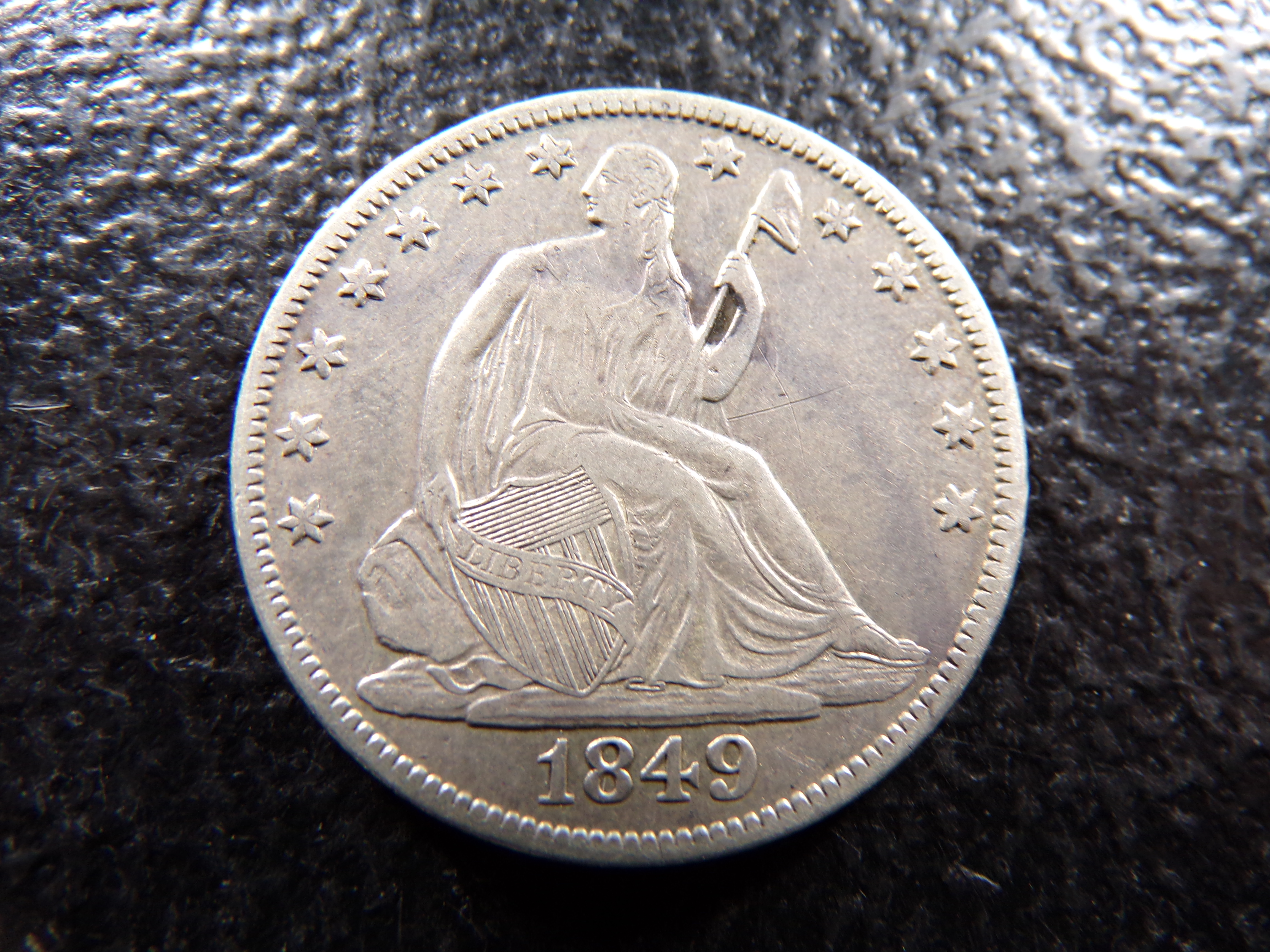 1849-O RARE DATE HIGH GRADE SEATED LIBERTY SILVER HALF DOLLAR