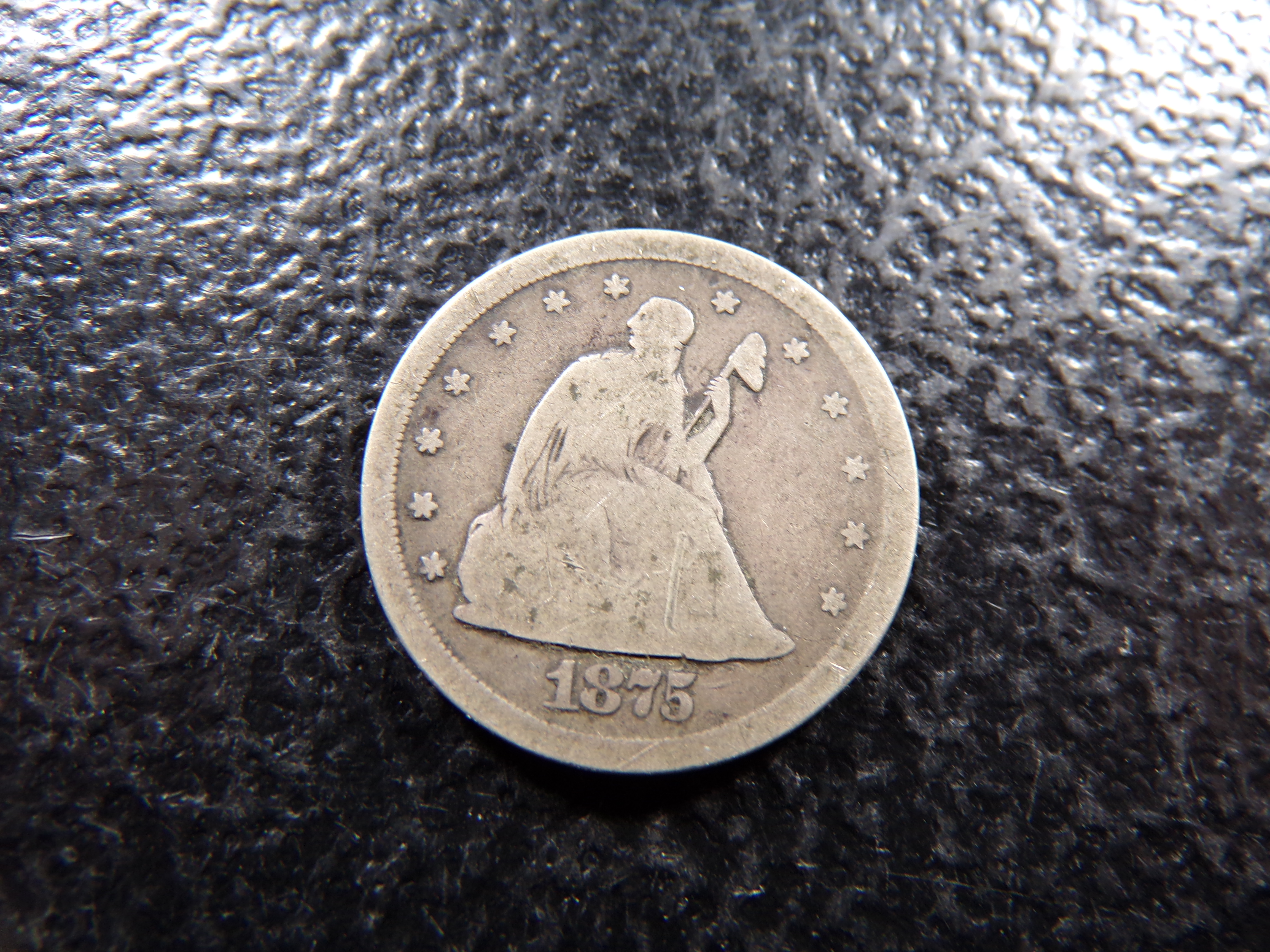 1875-S RARE DATE SEATED LIBERTY TWENTY CENTS