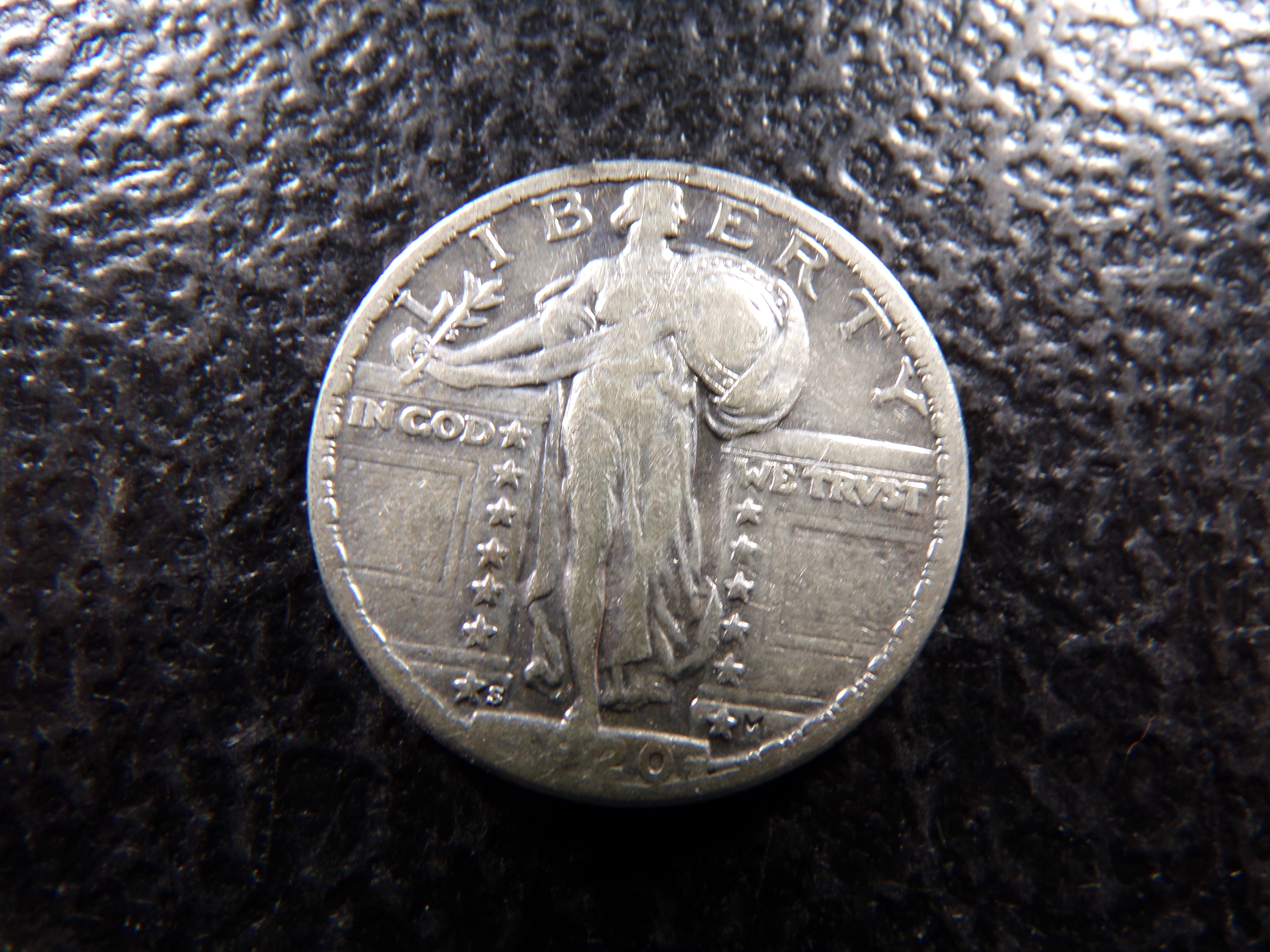 1920-S HIGH GRADE STANDING LIBERTY SILVER QUARTER