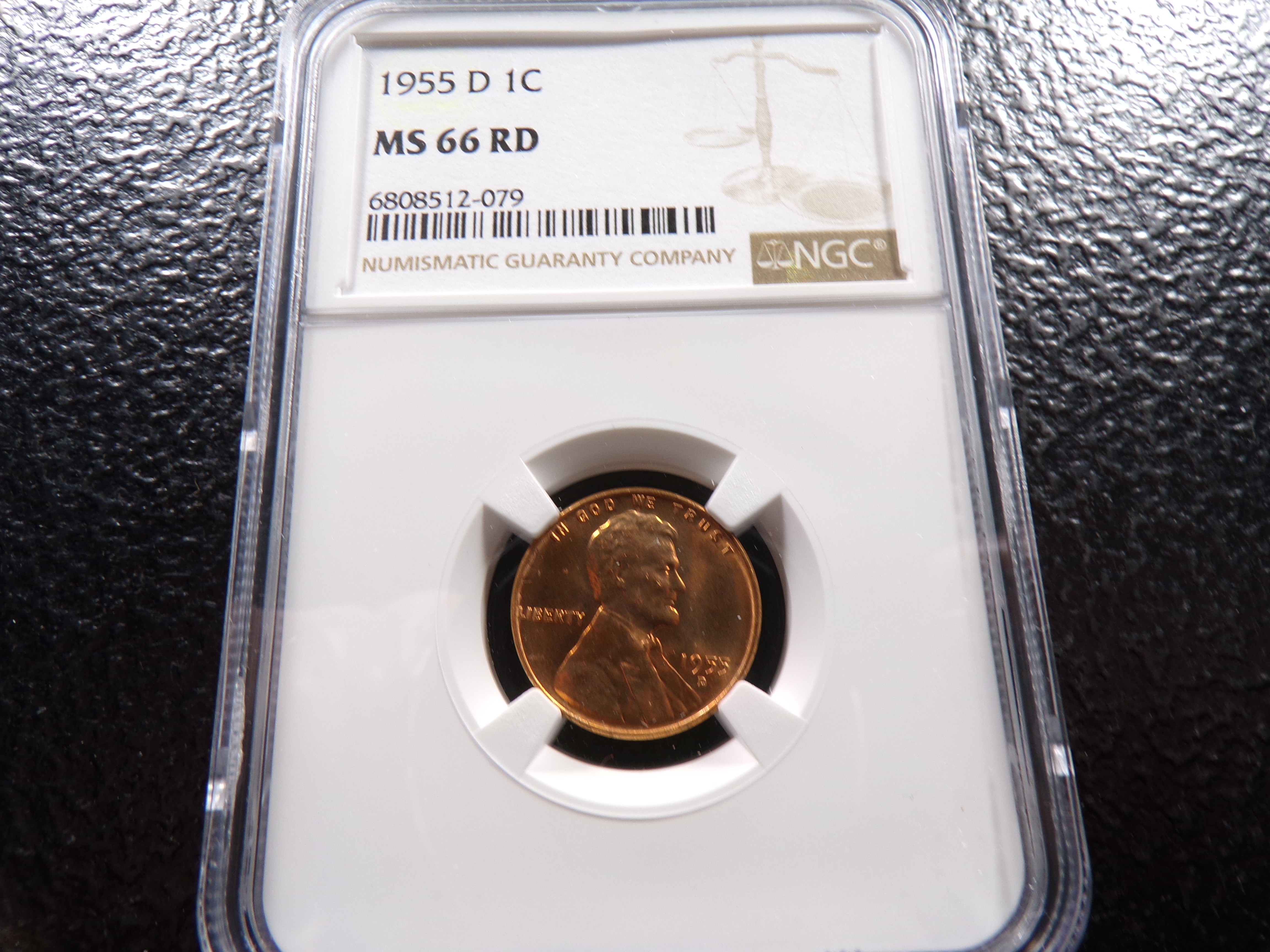 1955-D NGC MS66RD LINCOLN WHEAT CENT