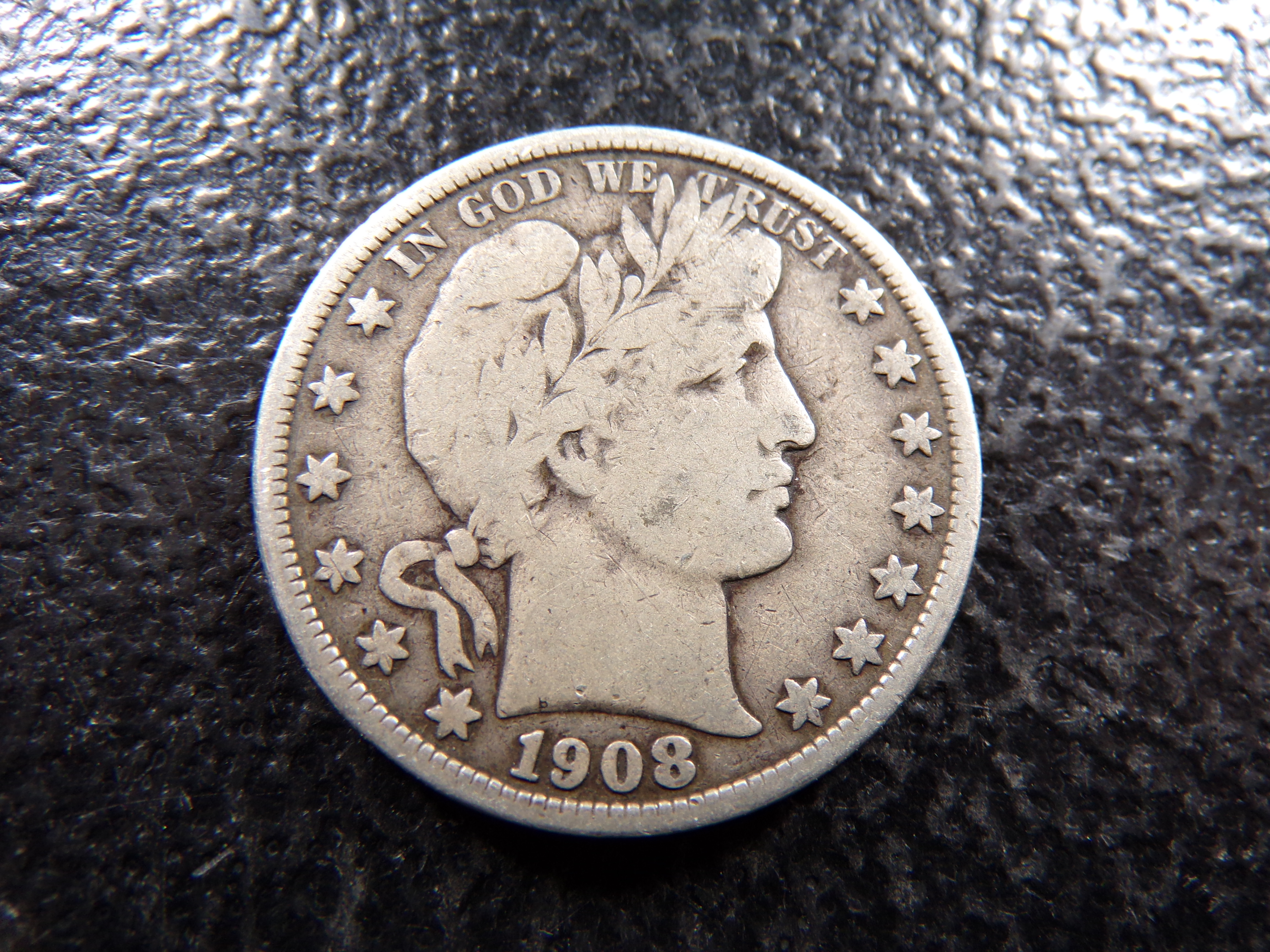 1908-O BARBER SILVER HALF DOLLAR