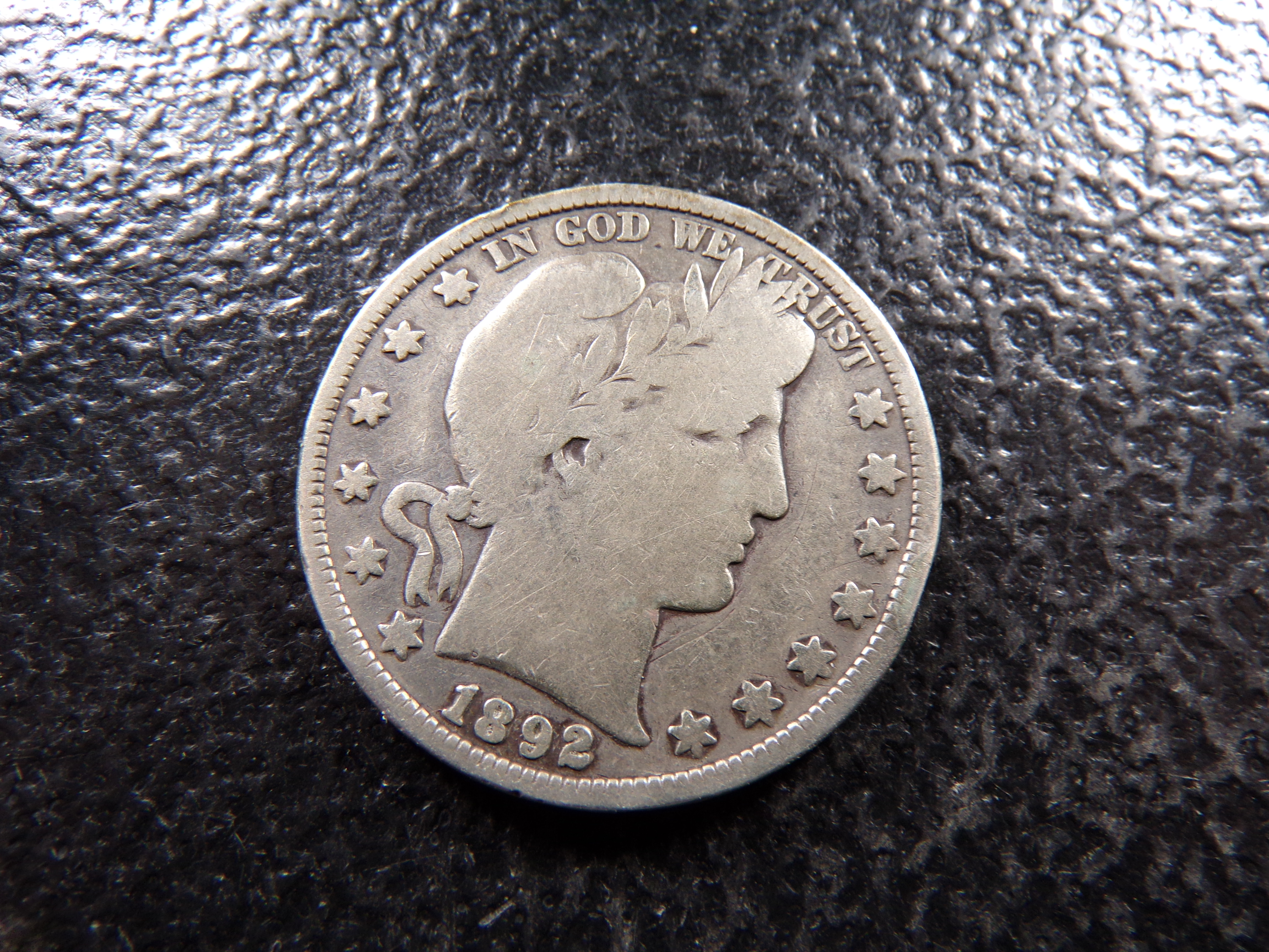 1892 BARBER SILVER HALF DOLLAR