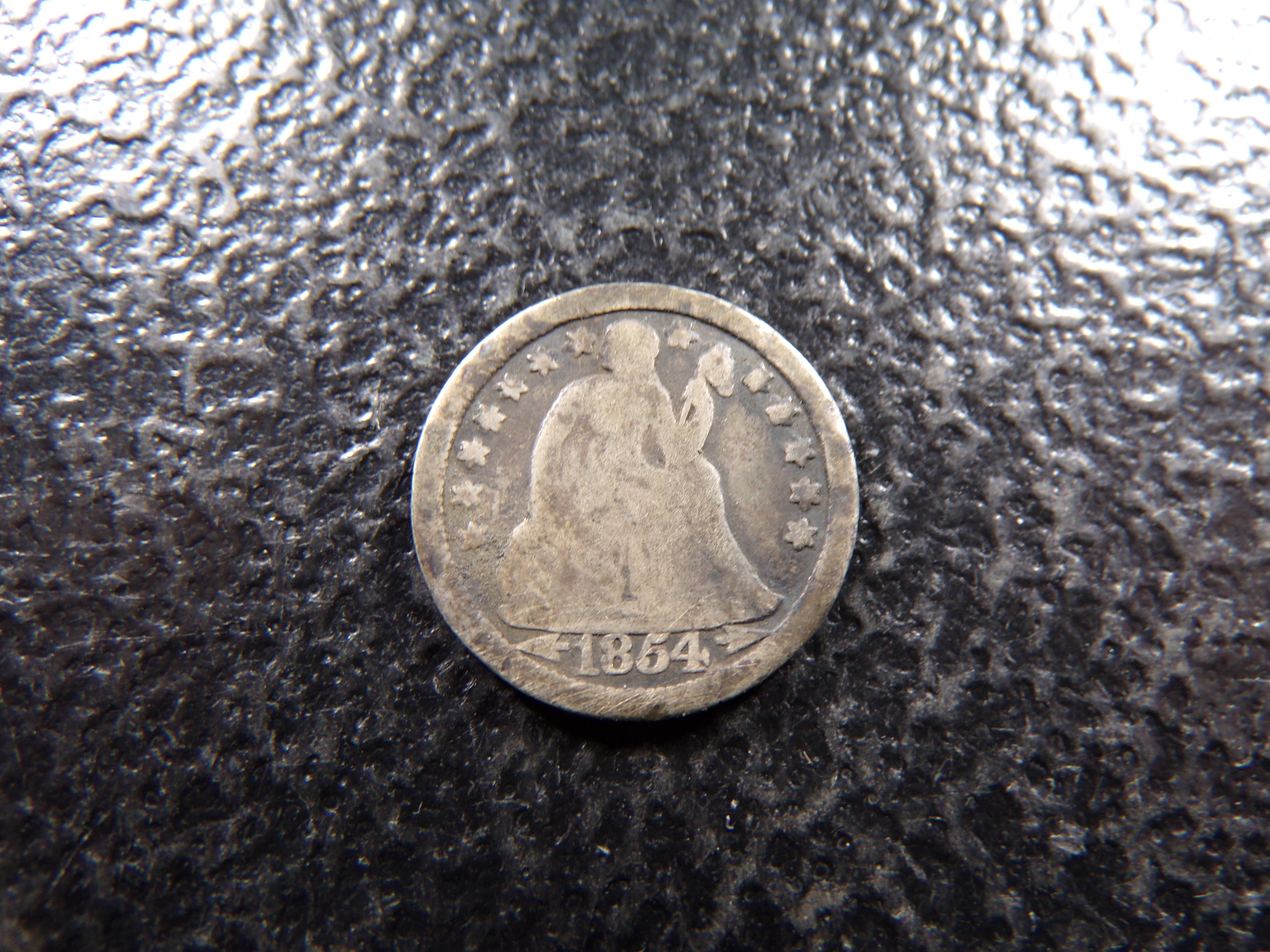 1854-O WITH ARROWS SEATED LIBERTY SILVER DIME