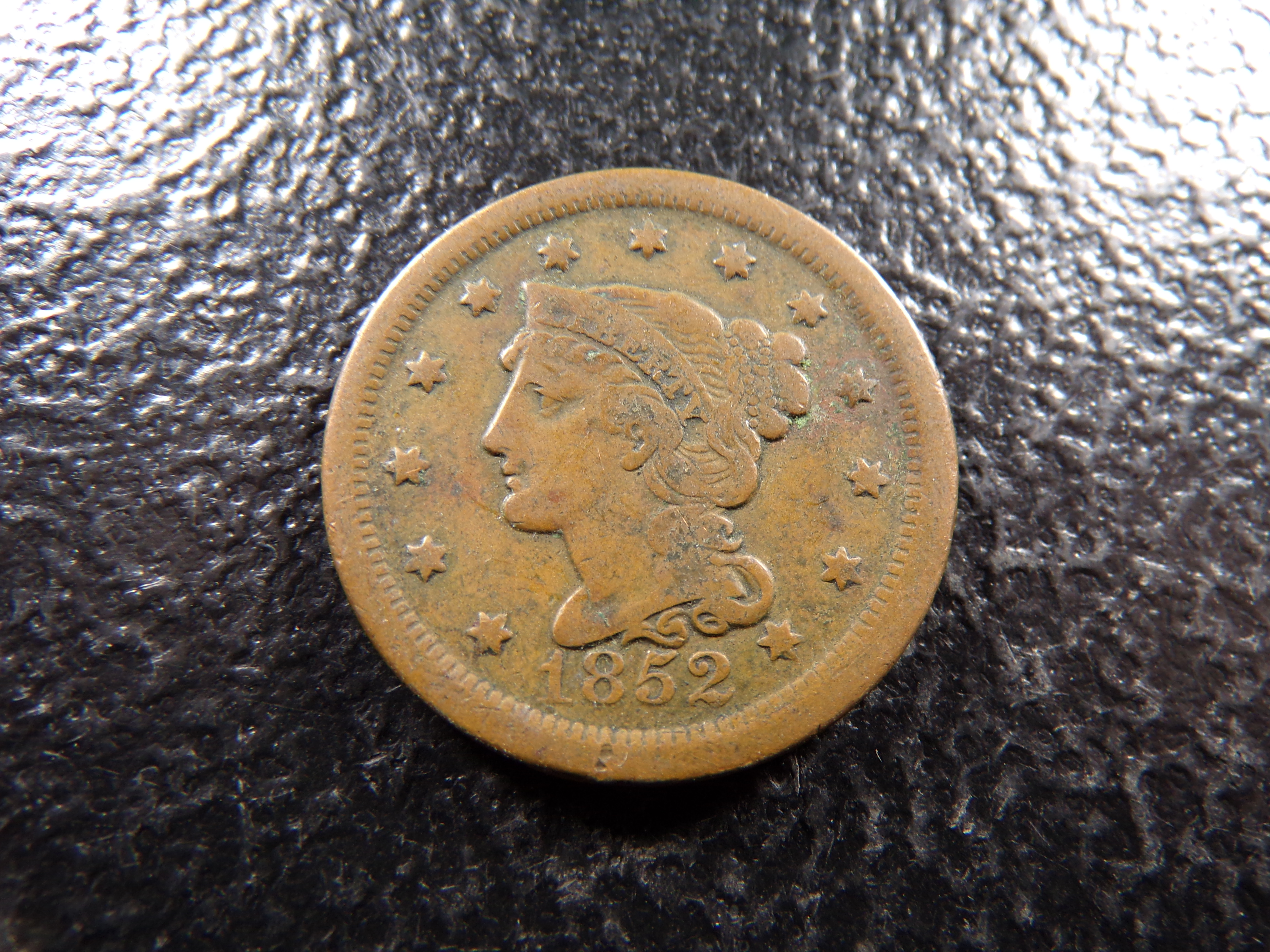 1852 BRAIDED HAIR LARGE CENT