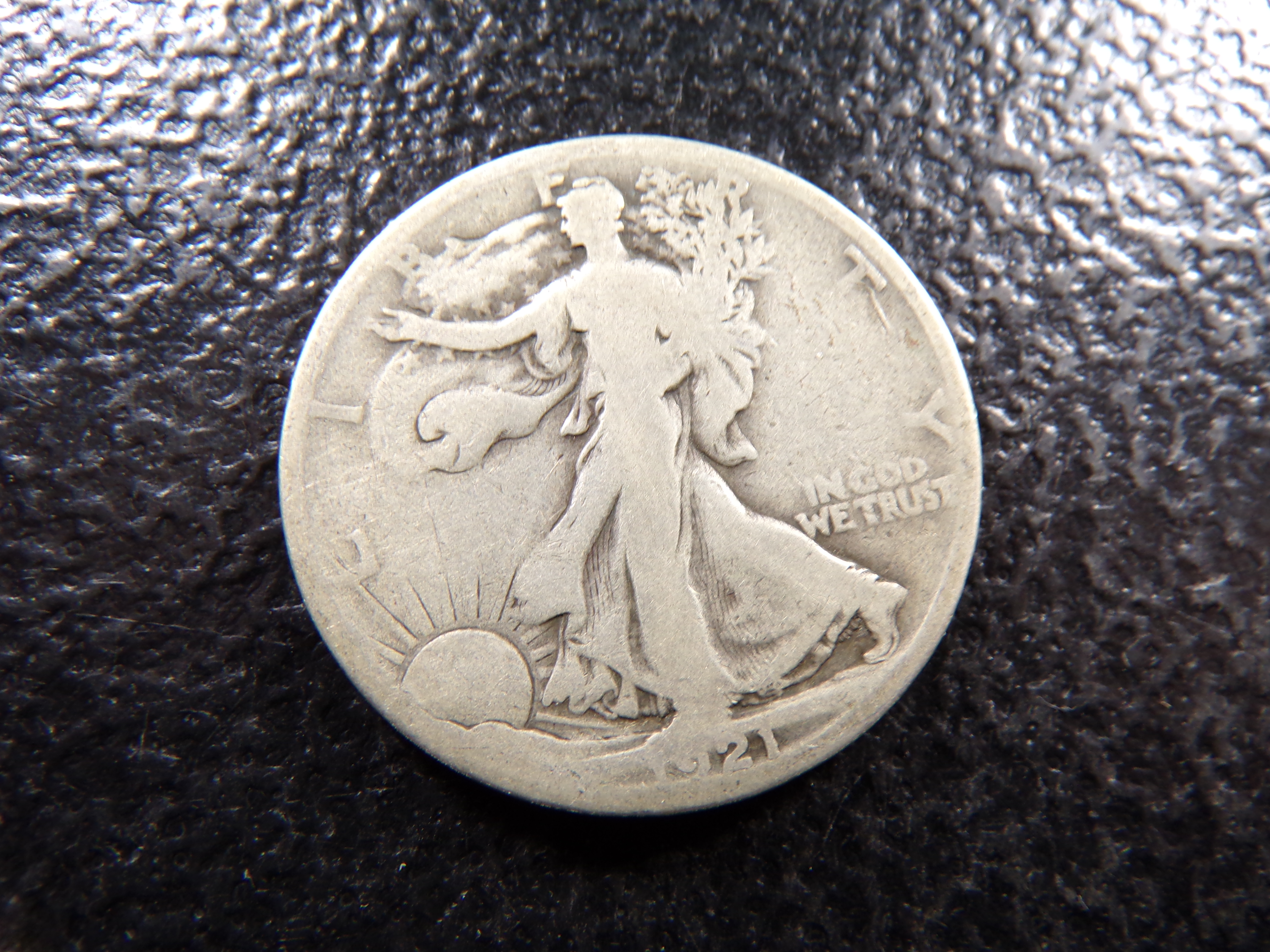 1921-S KEY DATE WALKING LIBERTY SILVER HALF DOLLAR