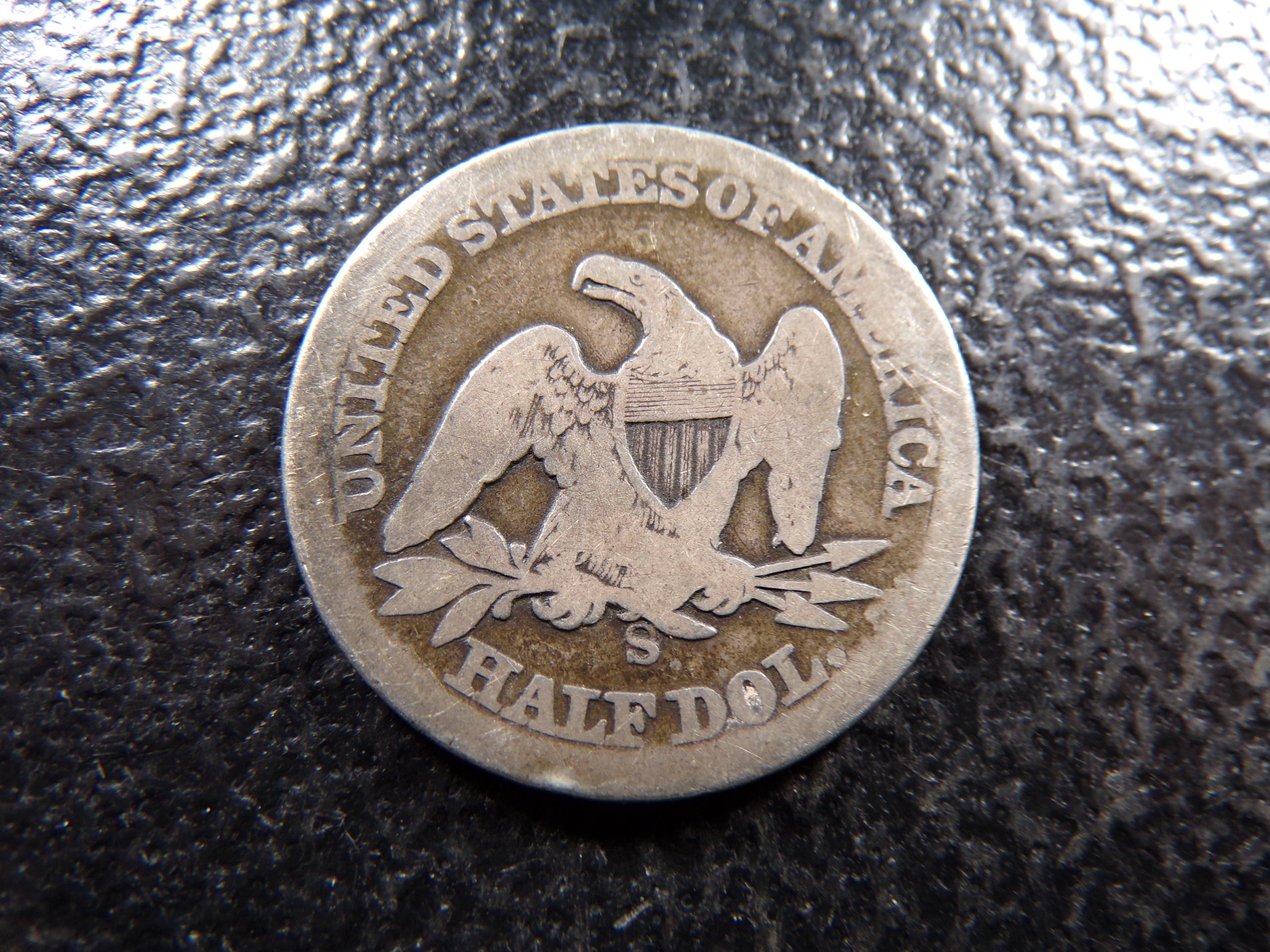 1861-S SEATED LIBERTY SILVER HALF DOLLAR