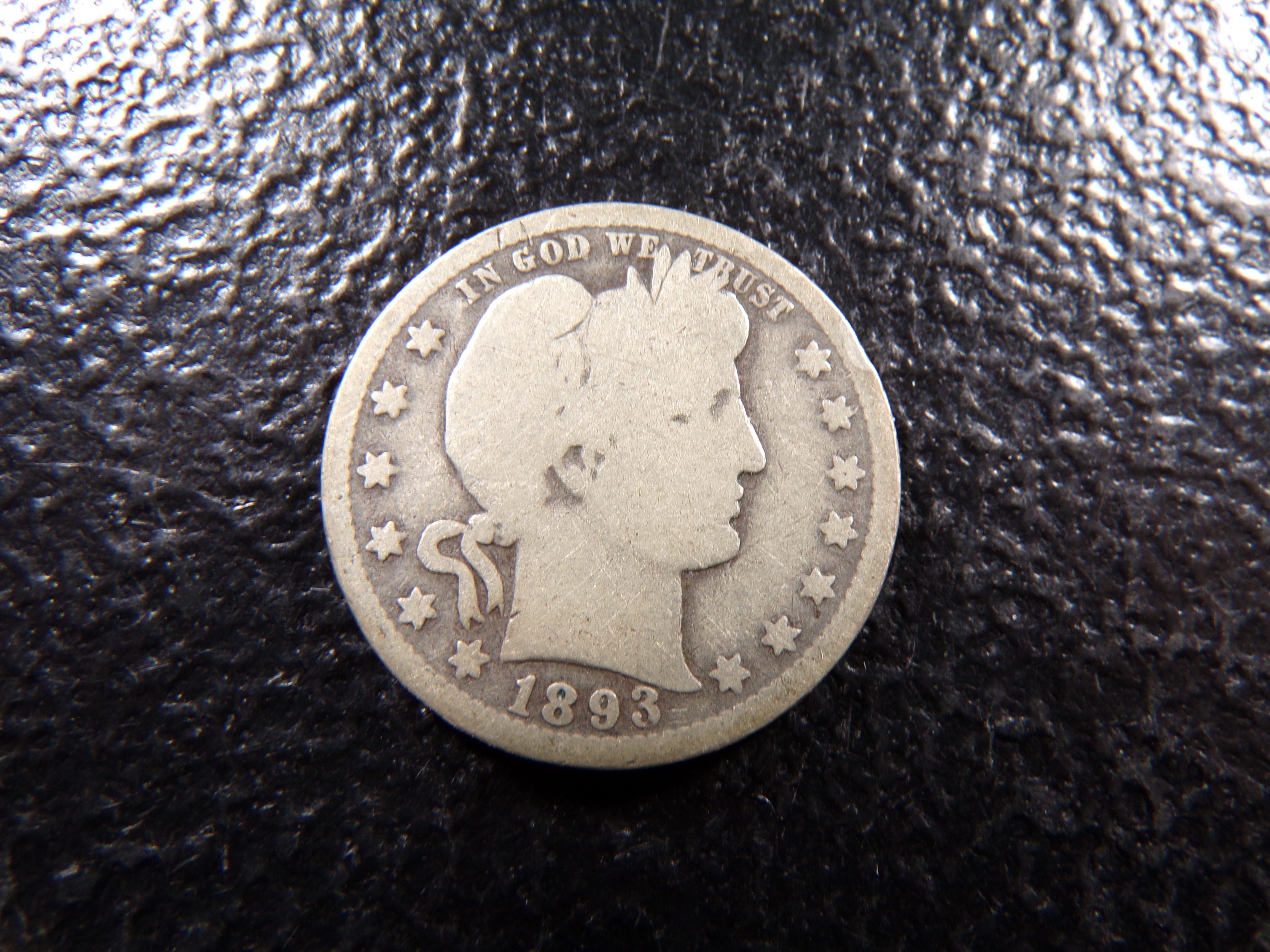1893-O BARBER SILVER QUARTER