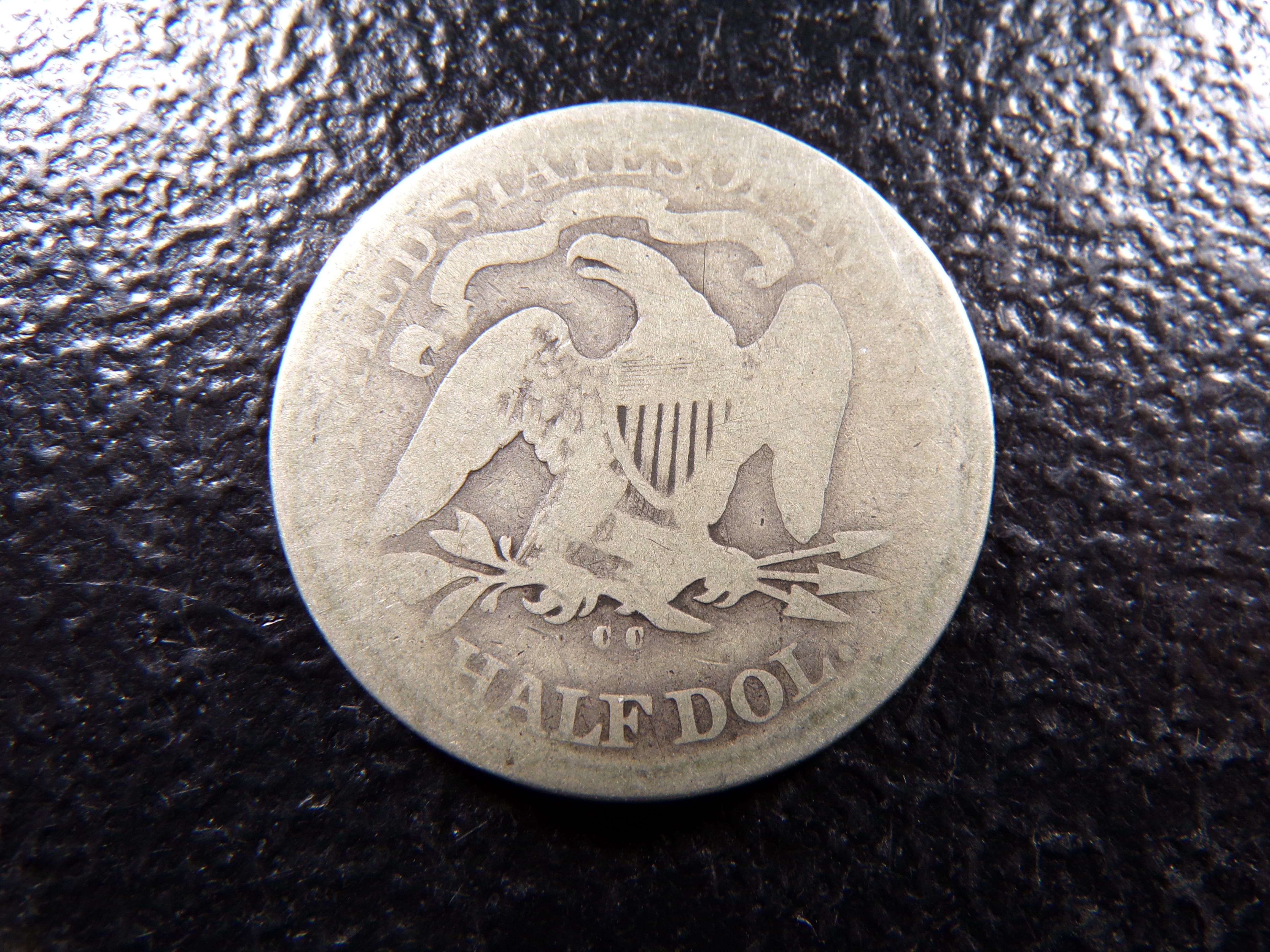 1876-CC SEATED LIBERTY CARSON CITY SILVER HALF DOLLAR