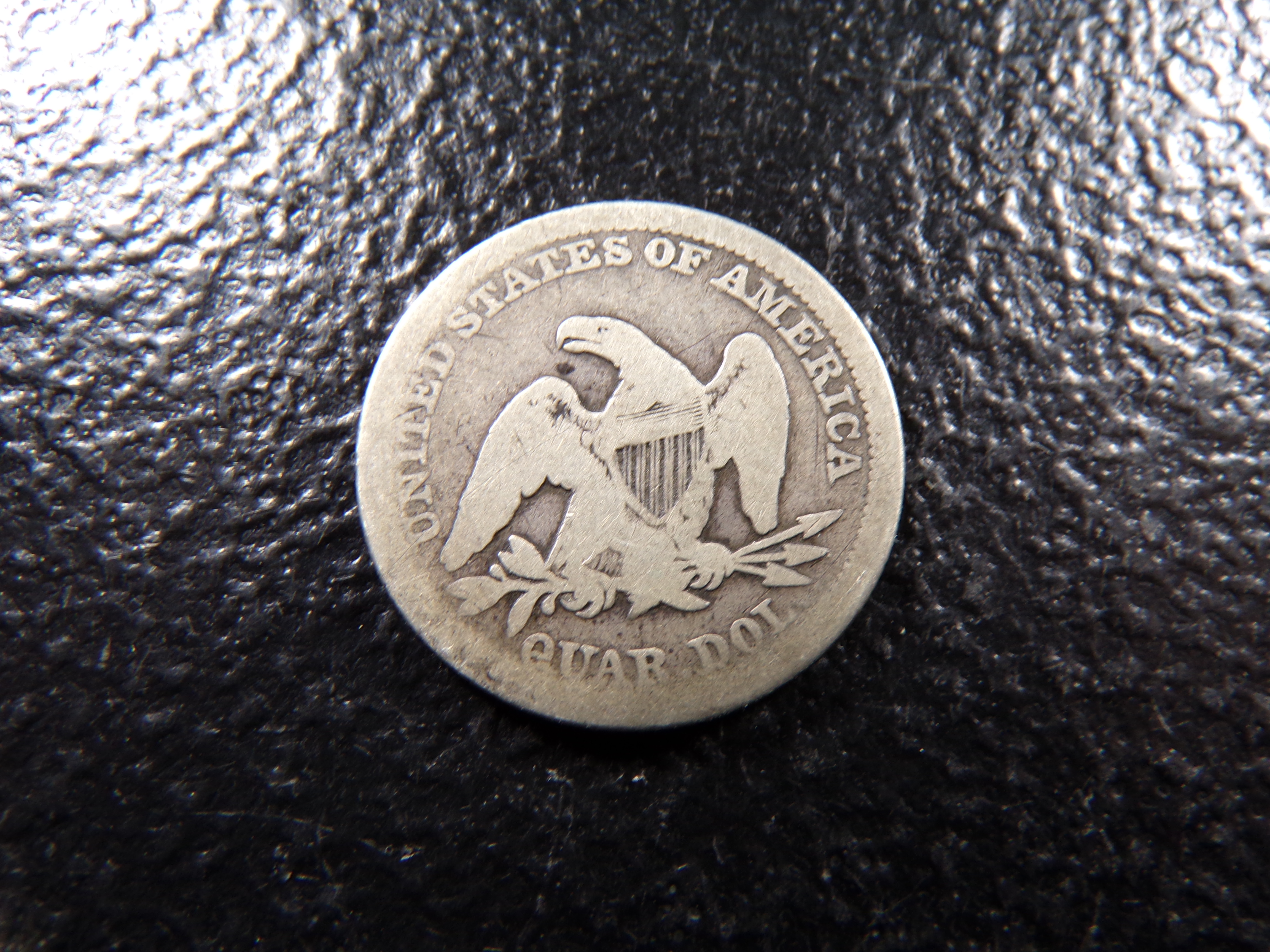 1855 W / ARROWS SEATED LIBERTY SILVER QUARTER